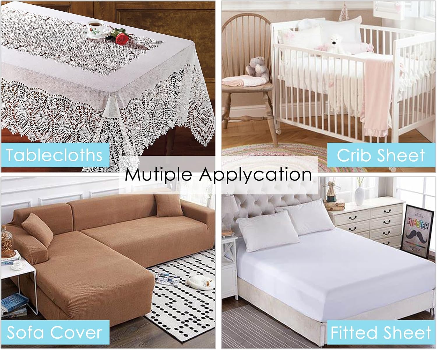 DS. DISTINCTIVE STYLE Sheet Straps 2 Pieces Mattress Sheet Holder Straps for Queen/King Size Bed Suspenders Twin XL Adjustable Elastic Bands and Corner Clips