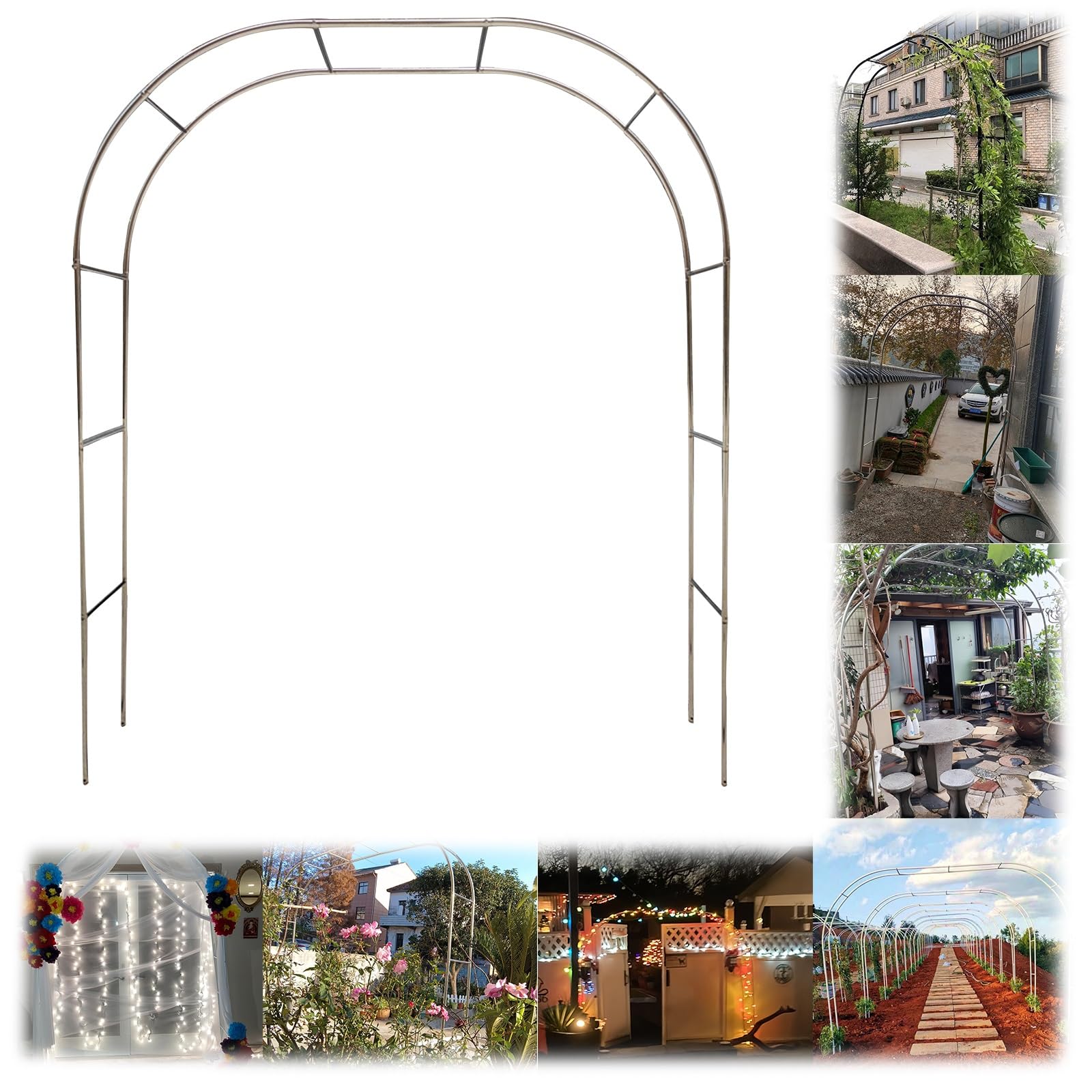Arche de jardin pour plantes grimpantes support durable résistant aux intempéries