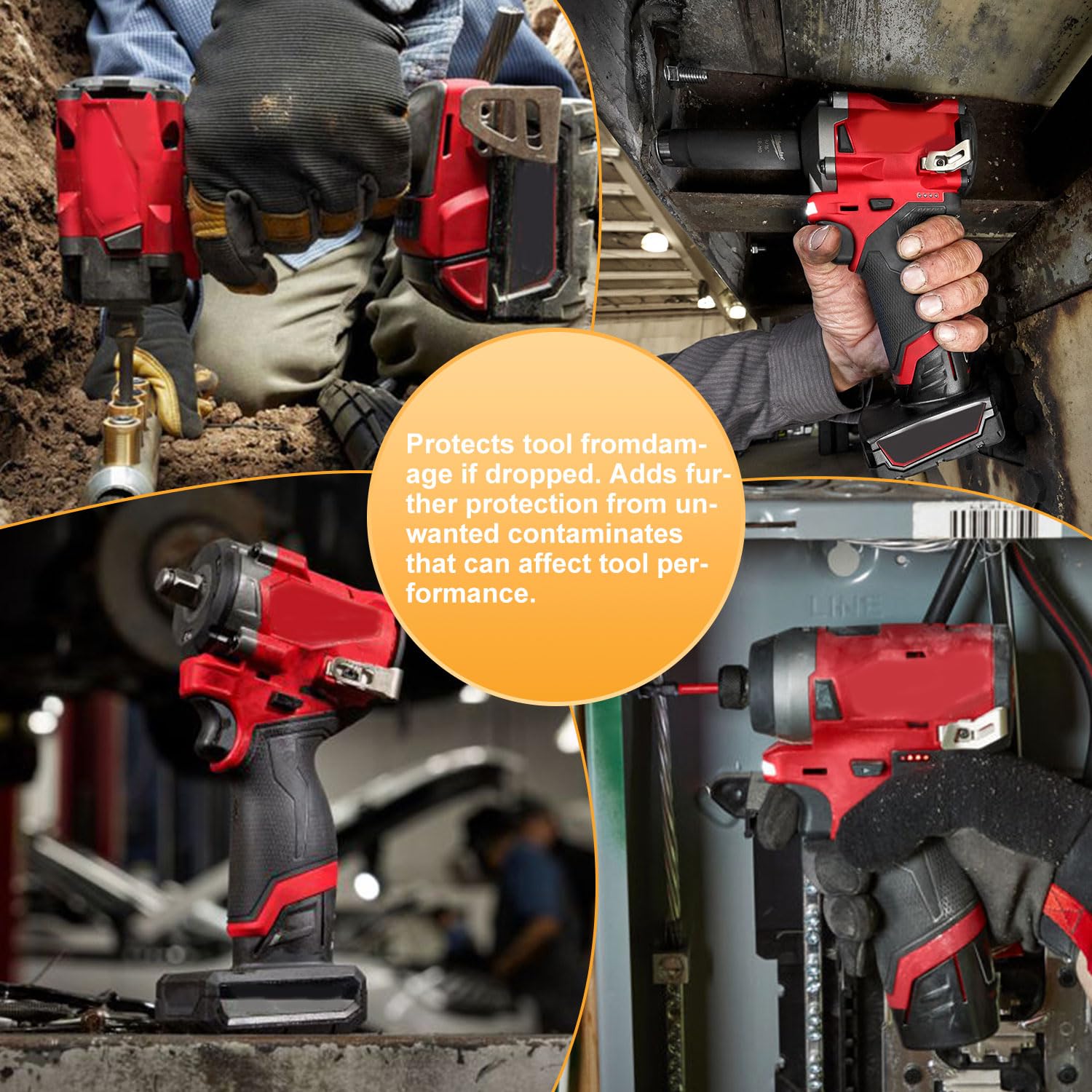 Schutzstiefel Für Milwaukee M12 Fuel Schlagschrauber – Gummi, Schwarz, Modell 49-16-2563