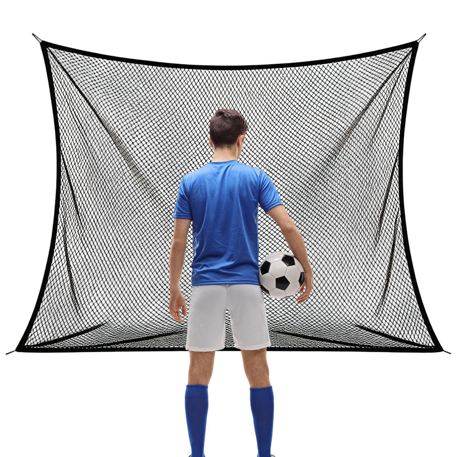 Red de sóftbol para práctica de fútbol al aire libre