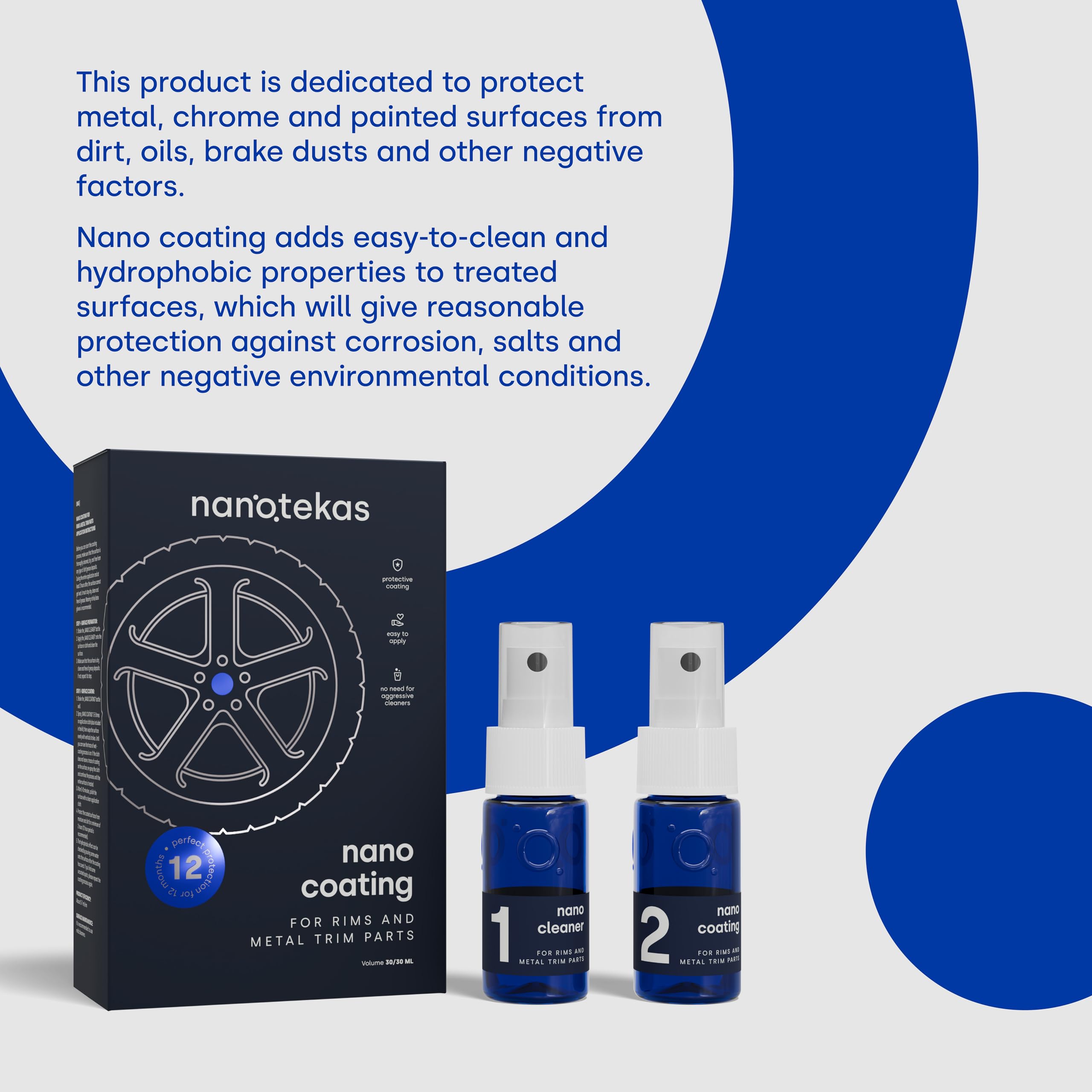 Nano Wheel Sealant - Rivestimento Protettivo Per Cerchi In Lega, Easy-to-Clean, 4 Ruote