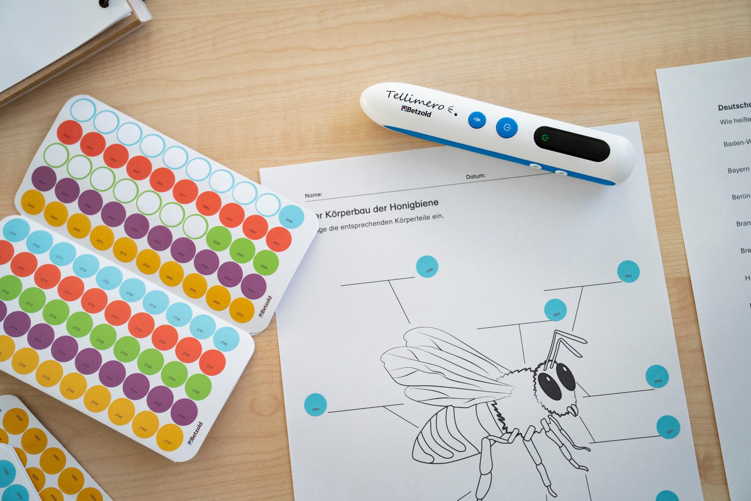 Tellimero EDU Lernstift - Selbstkontrolle mit Anzeige leise Lernfunktion Vorlesestift