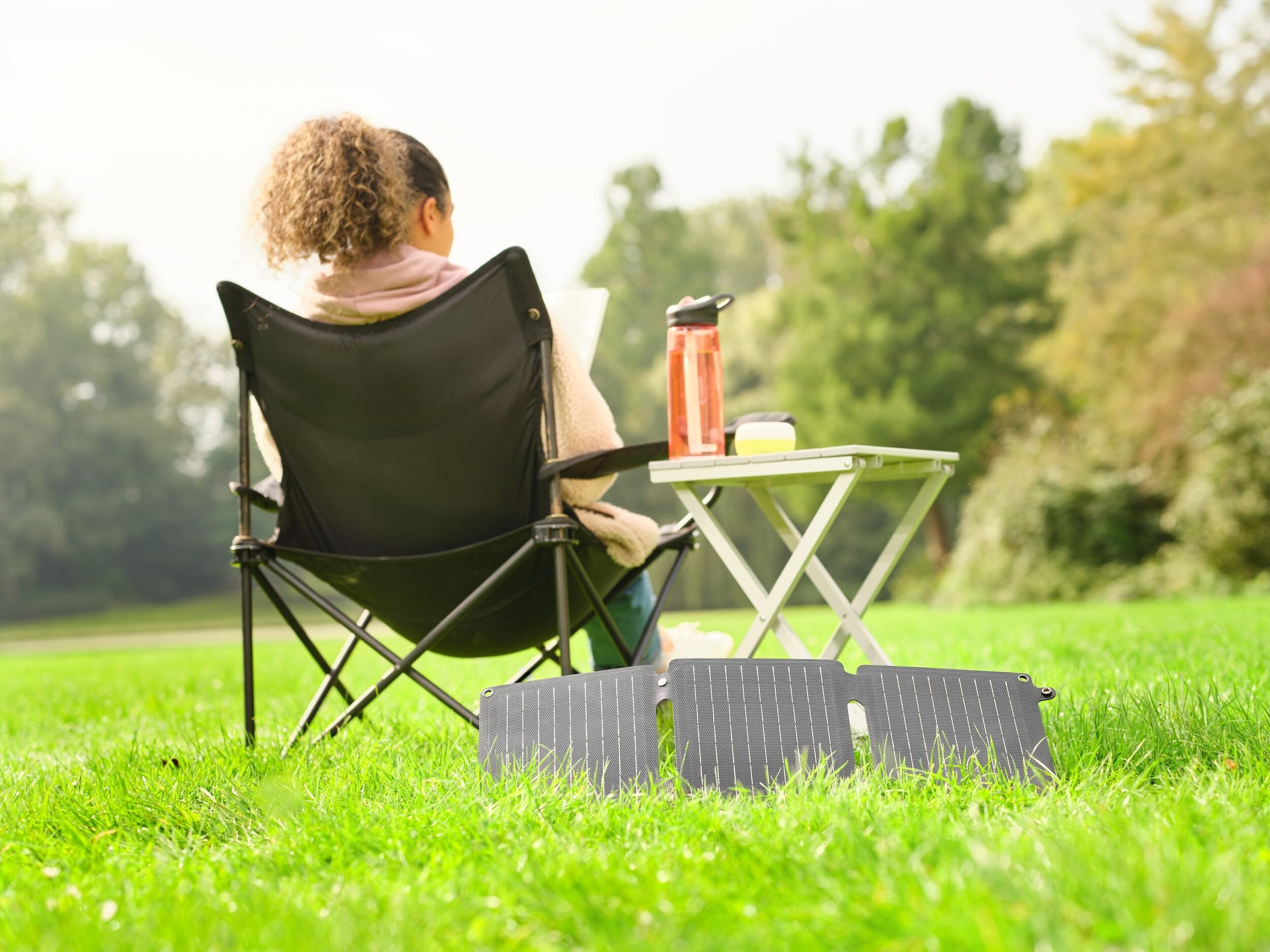 Trust Zuny 20W Panel Solar Portátil USB-C USB-A, Placa Solar Camping | Cargador Portátil 15W, Batería Cargador para Movil iPhone iPad Samsung Tablet Power Bank Camper Viajar