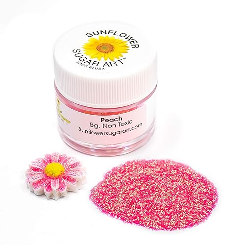 Miniatura 2 de Polvo con purpurina Peach Craft  Rosa brillante  Polvo de decoración para accesorios de pasteles, manualidades  Polvo con purpurina para decoración