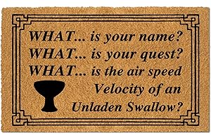 Funny Monty Python Holy Grail Door Mat - Indoor/Outdoor Welcome Home Mat