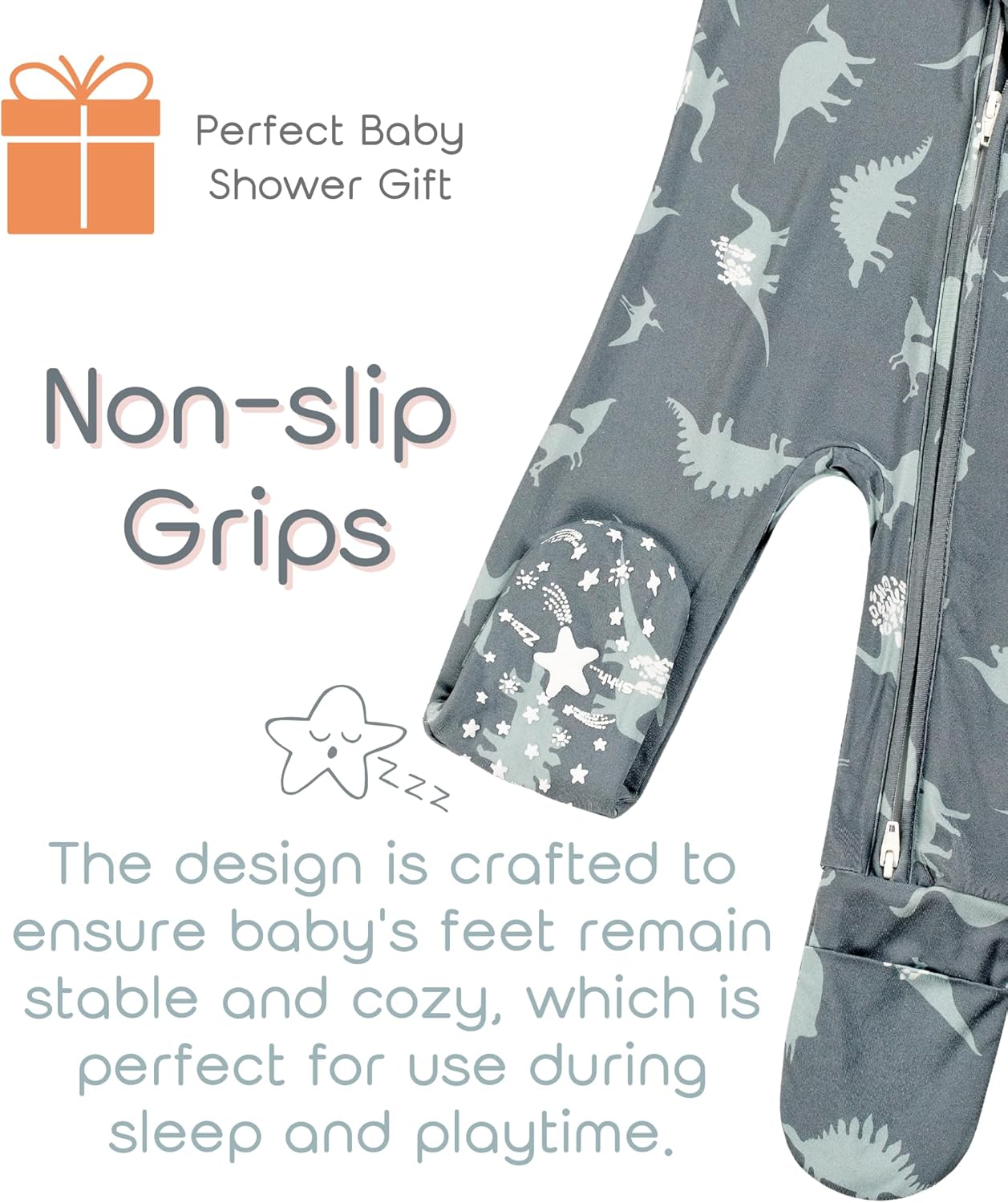 Baby Boys Footie Pajamas 0-9 Months Rayon derived from Bamboo Convertible Snug Fit Sleepers for Newborn Boy 2 Packs