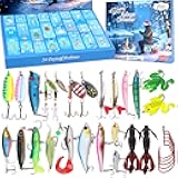 Fishing Lure Advent Calendar 2025 Advent Calendar Fishing Gifts for Men Teens Boys 24 Days Christmas Countdown Tackle Lures Gifts for Fisherman Adult
