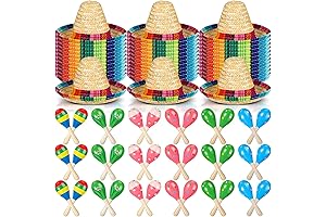 Mini Fiesta Maracas Sombrero Decorations