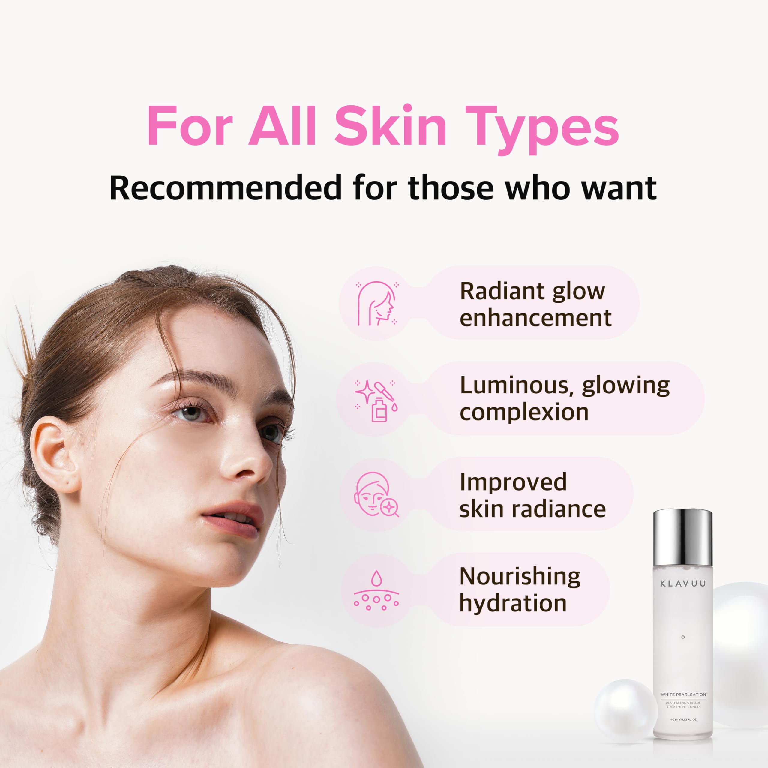 KLAVUU Weiß Pearlsation Revitalisierung Beste Perle Behandlung Toner 140Ml Für Alle Hauttypen