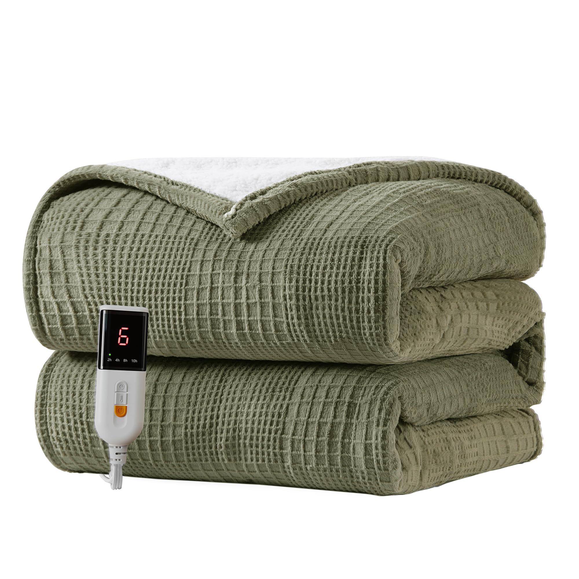 Electric Blanket Heated Throw 130X160cm-Heated Blanket With 9 Heat Settings-10 Hours Auto ...