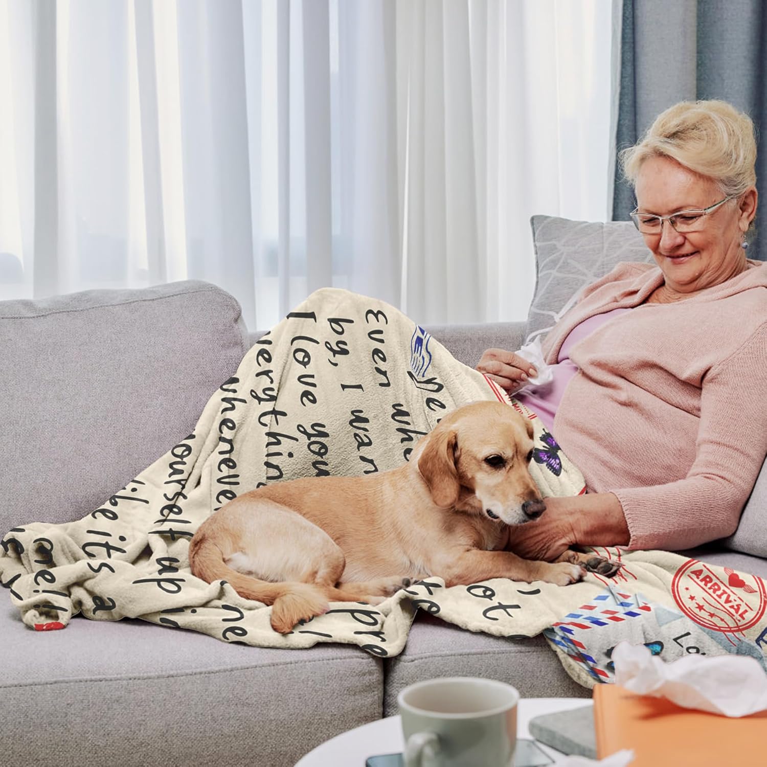 Throw Blankets Gifts for Mom from Daughter Son 52"x60",I Love You Mom Blanket Birthday Gifts for My Best Mother,A Letter Love Dear Mother to My Mom's Blanket Mothers Day Christmas Valentines Presents