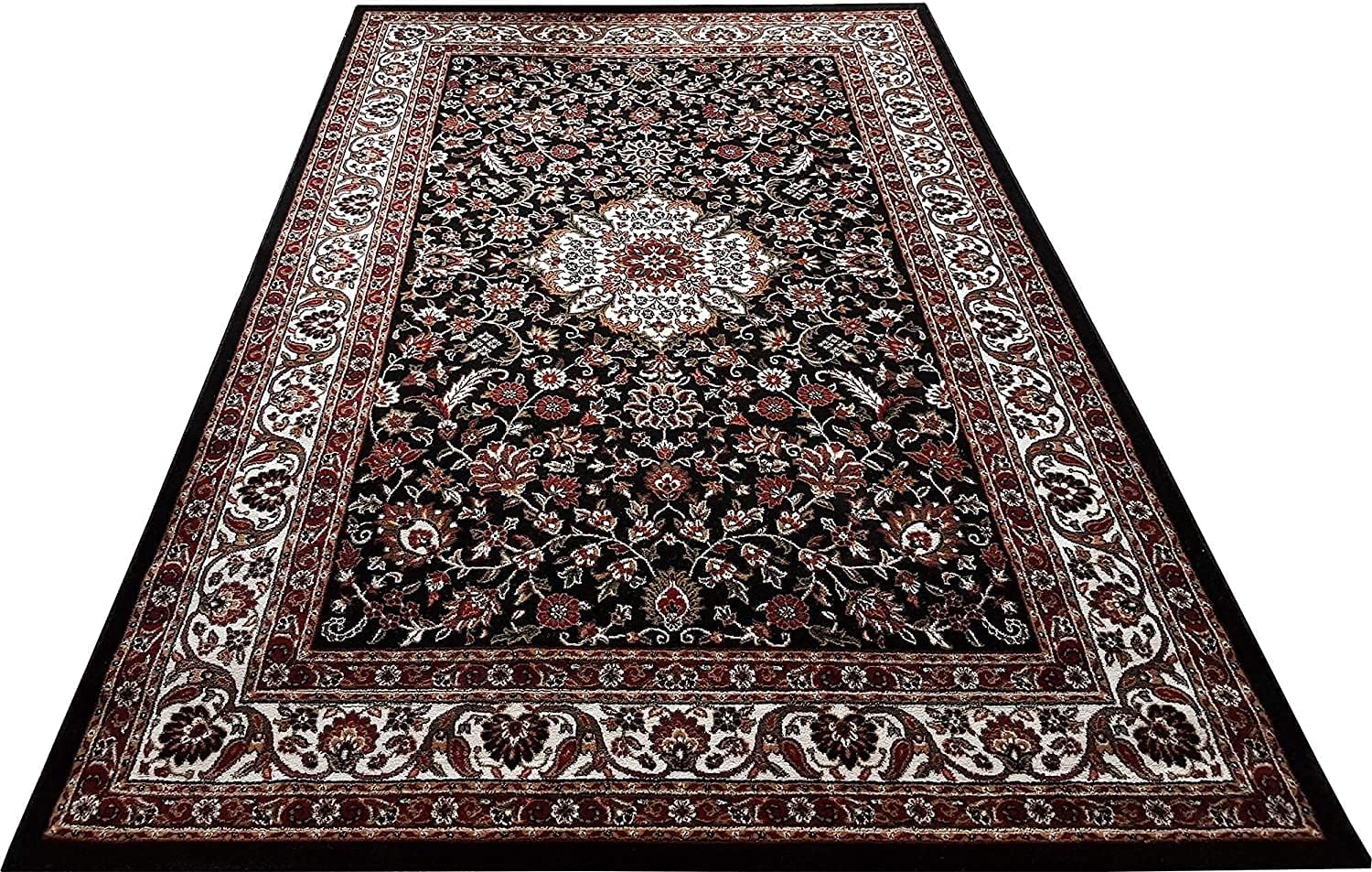 Risha Carpet New Kashmiri Persian Design Extra Look Carpet for Living Room Bedroom and for Hall | Handwoven Designer Anti Skid Carpets | Quality Carpets & Rugs for Home Decor | Size: 2 x 6 feet