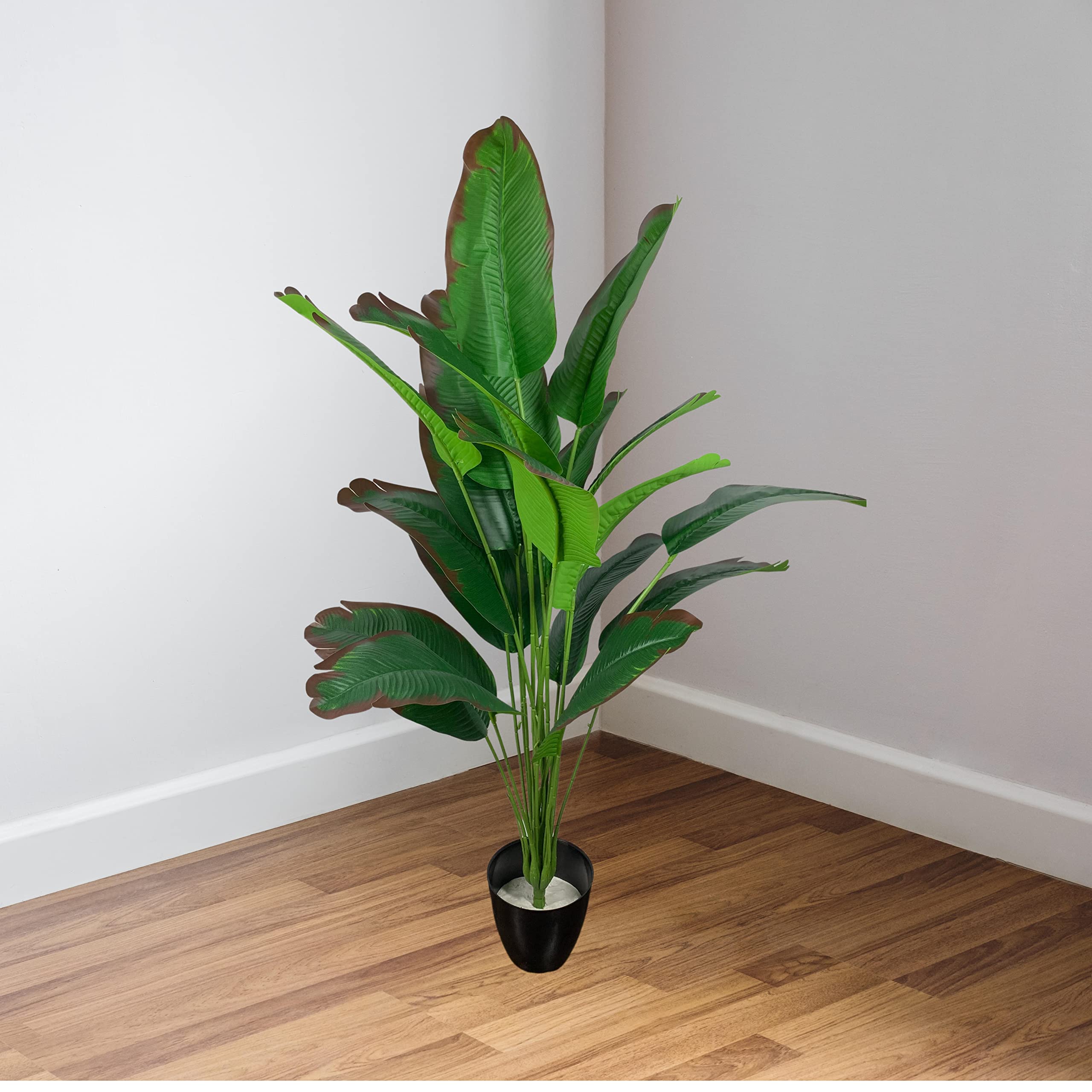 Tdas Artificial Plants For Home Decor Big Size With Pot Item Living Room Large Plastic Palm Tree Fake Plant Leaves Balcony Office Bamboo Decorative Decors 75 Cm,18 Leaves(Banana) - Yellow (B0C6MMXY23) Amazon Price History, Amazon Price Tracker