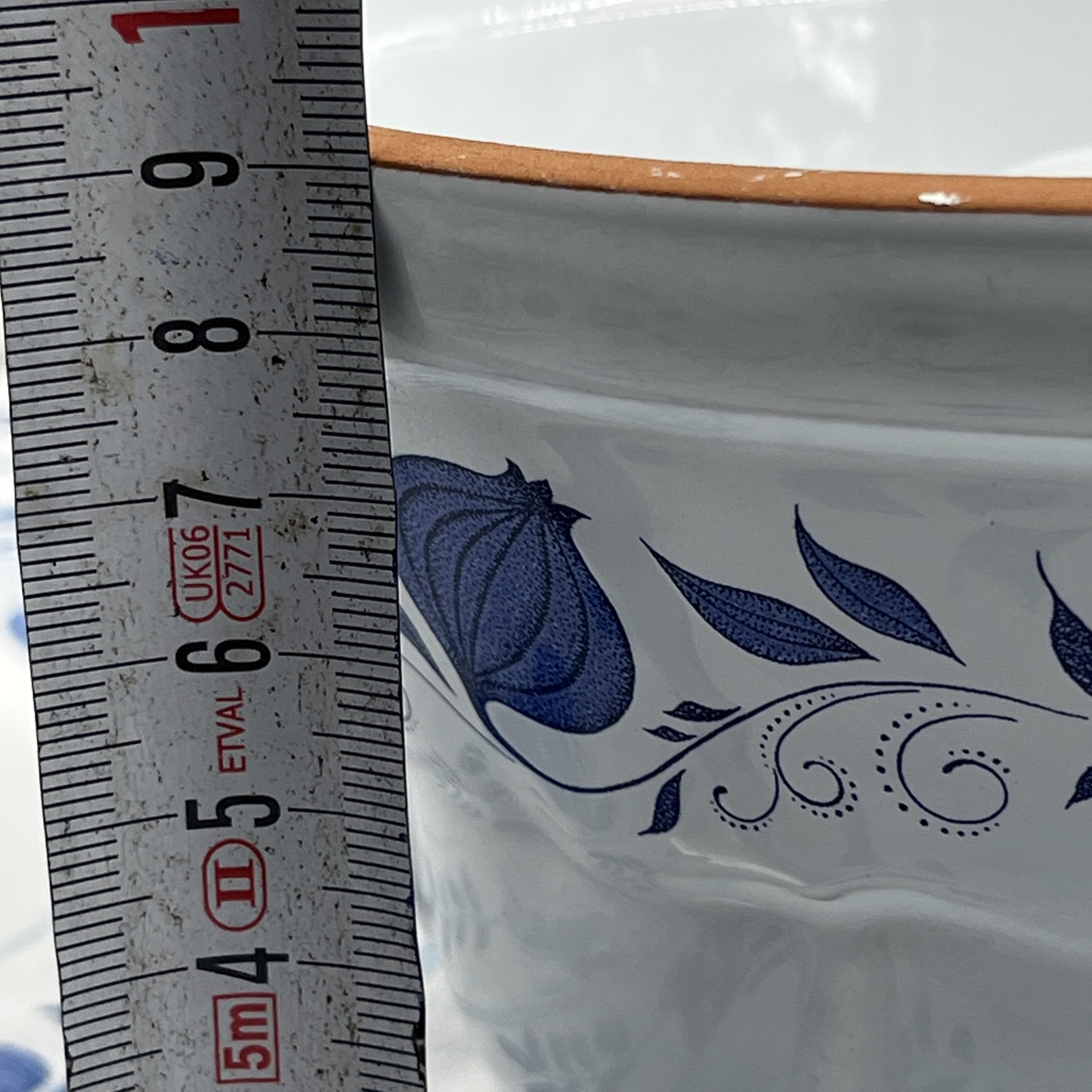 Generisch Moule à kouglof en porcelaine - Diamètre : 18 cm - Motif oignon vintage