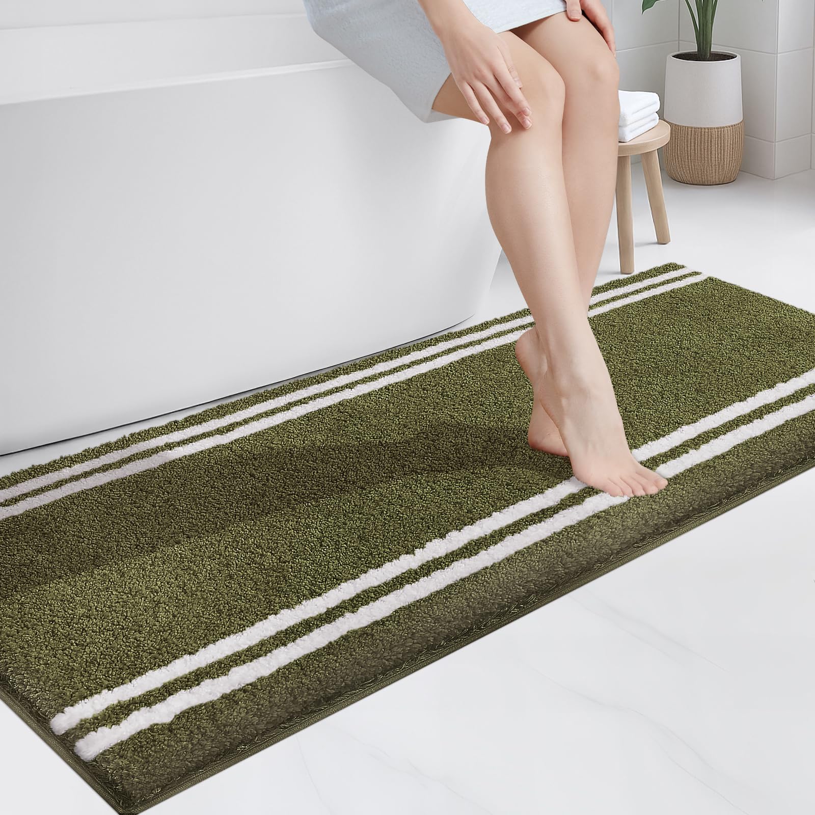 Tapis de bain antidérapant PURRUGS évitez les glissades sur sol mouillé 61x152 cm