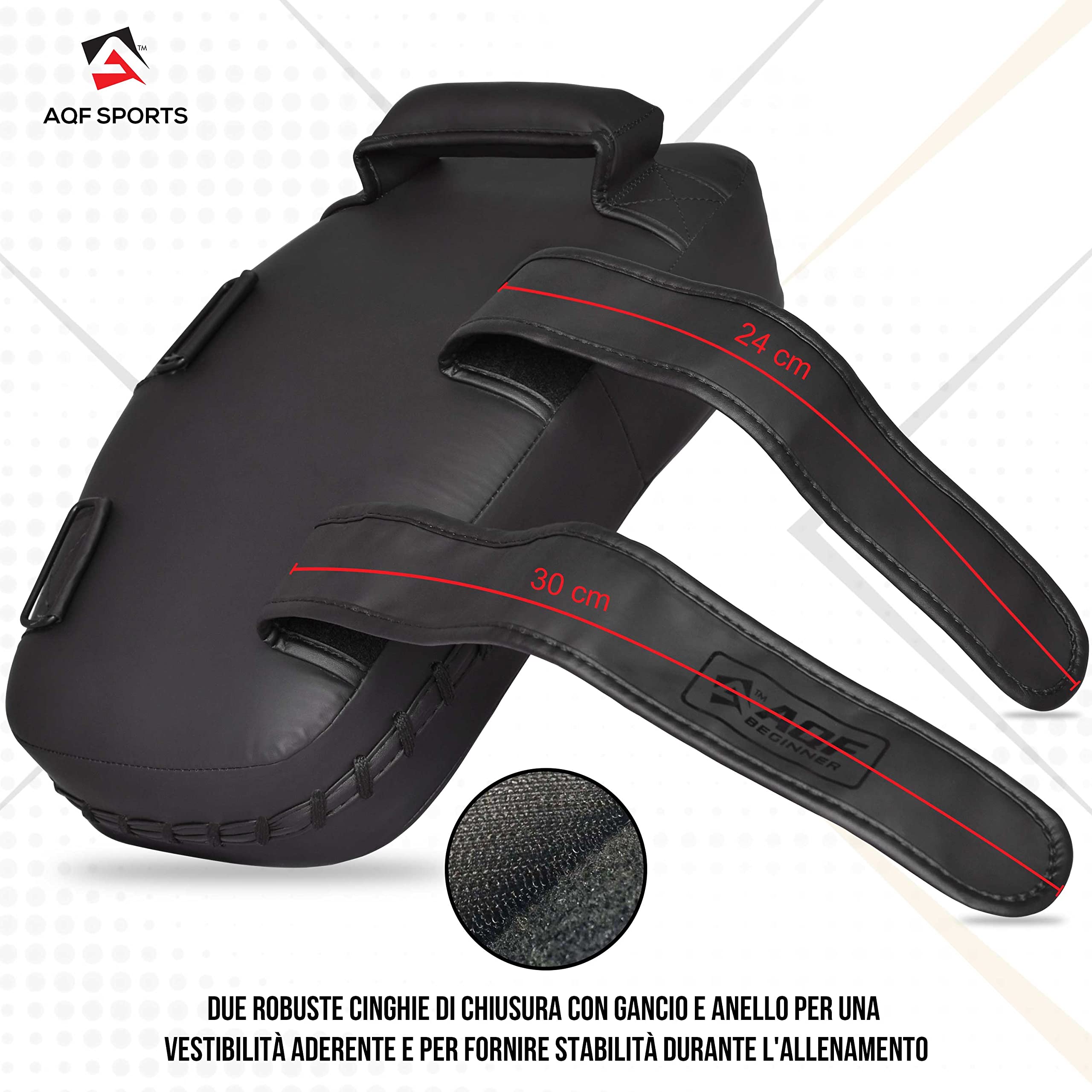 AQF Pao Muay Thai Curvi, Colpitori Boxe per MMA Kickboxing Allenamento | Scudo Arti Marziali, Pelle Sintetica Premium, Design Leggero, Impugnatura Ergonomica, Boxing Pad per UFC, Karate & Taekwondo
