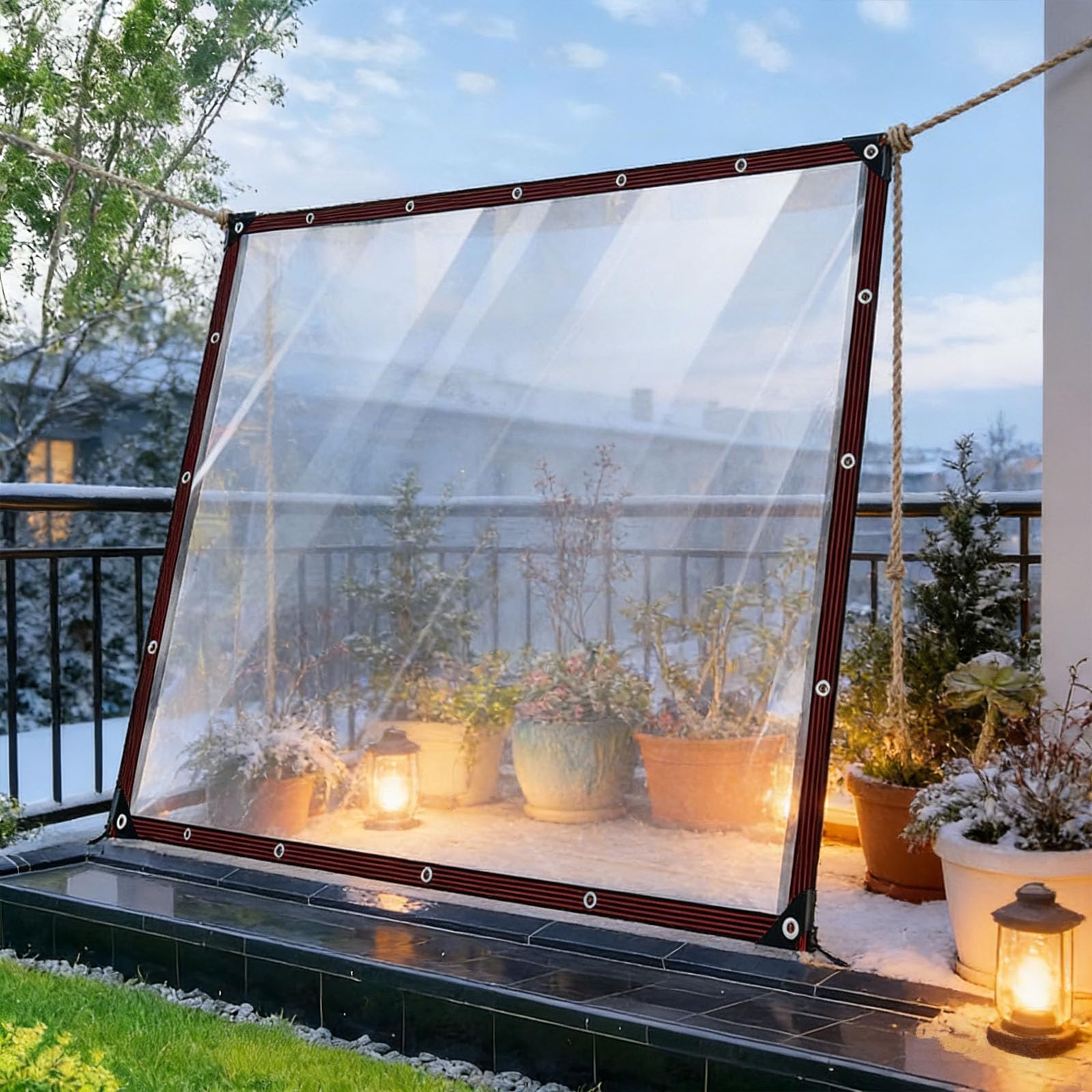 Toldo impermeable antidesgarro con protección UV para jardín