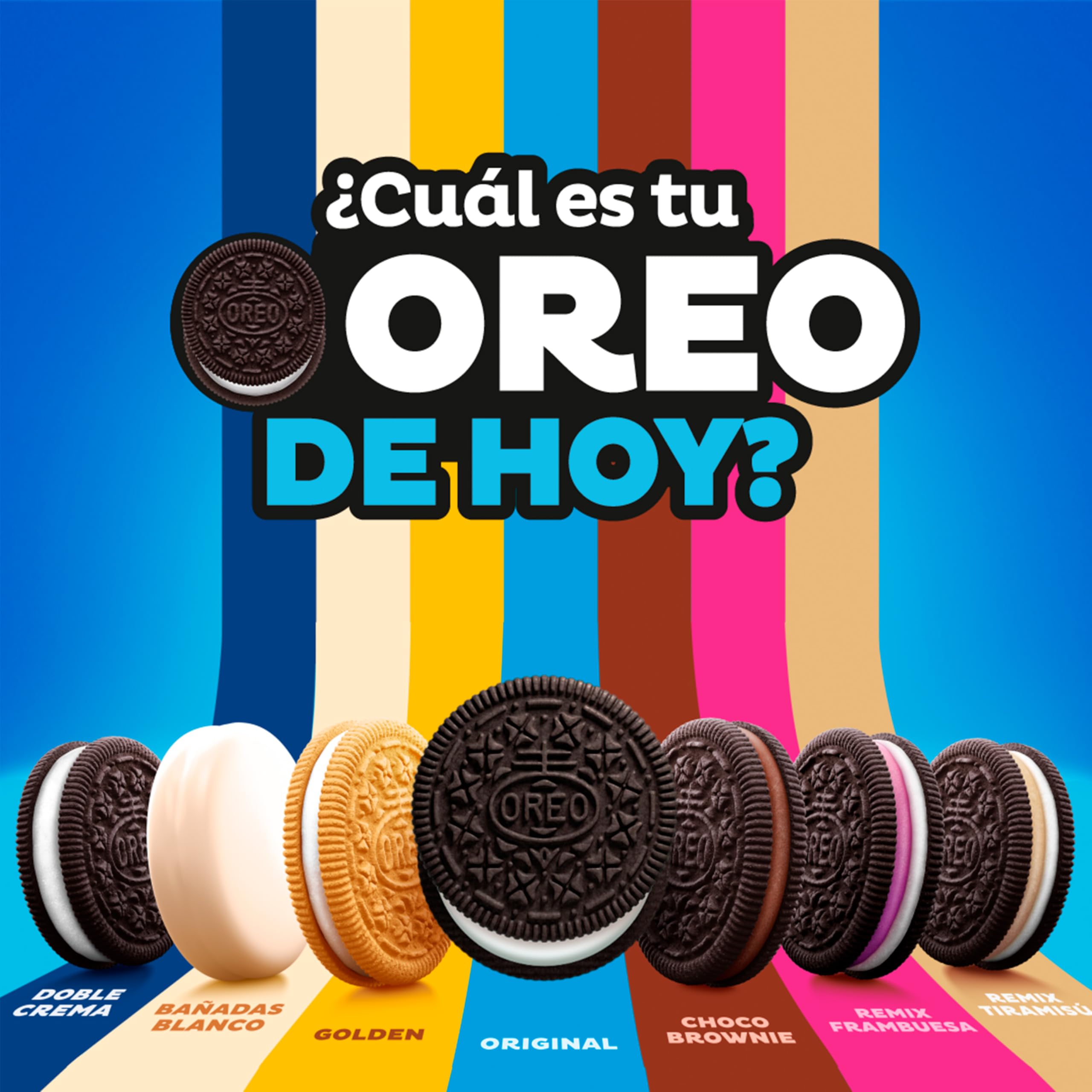 Oreo Doble Crema, Galletas de Chocolate Rellenas de Doble Crema Sabor Vainilla, Las Galletas Clásicas pero con, Paquete de 170 g