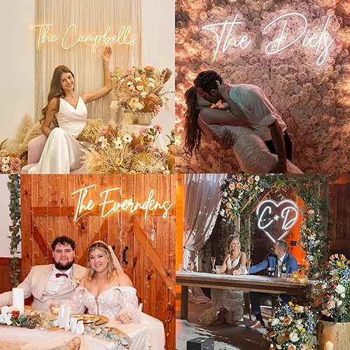 Miniatura 7 de Letrero LED con nombre personalizado, con nombre, funciona con pilas, para decoración de pared, letrero de luces de neón personalizadas regulables