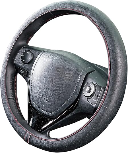 Amazon ボンフォーム ハンドルカバー ネオフィットレザー 軽 普通車 ステアリングカバー S 36 5 37 9cm ブラック レッド 6703 15bkr ハンドルカバー 車 バイク