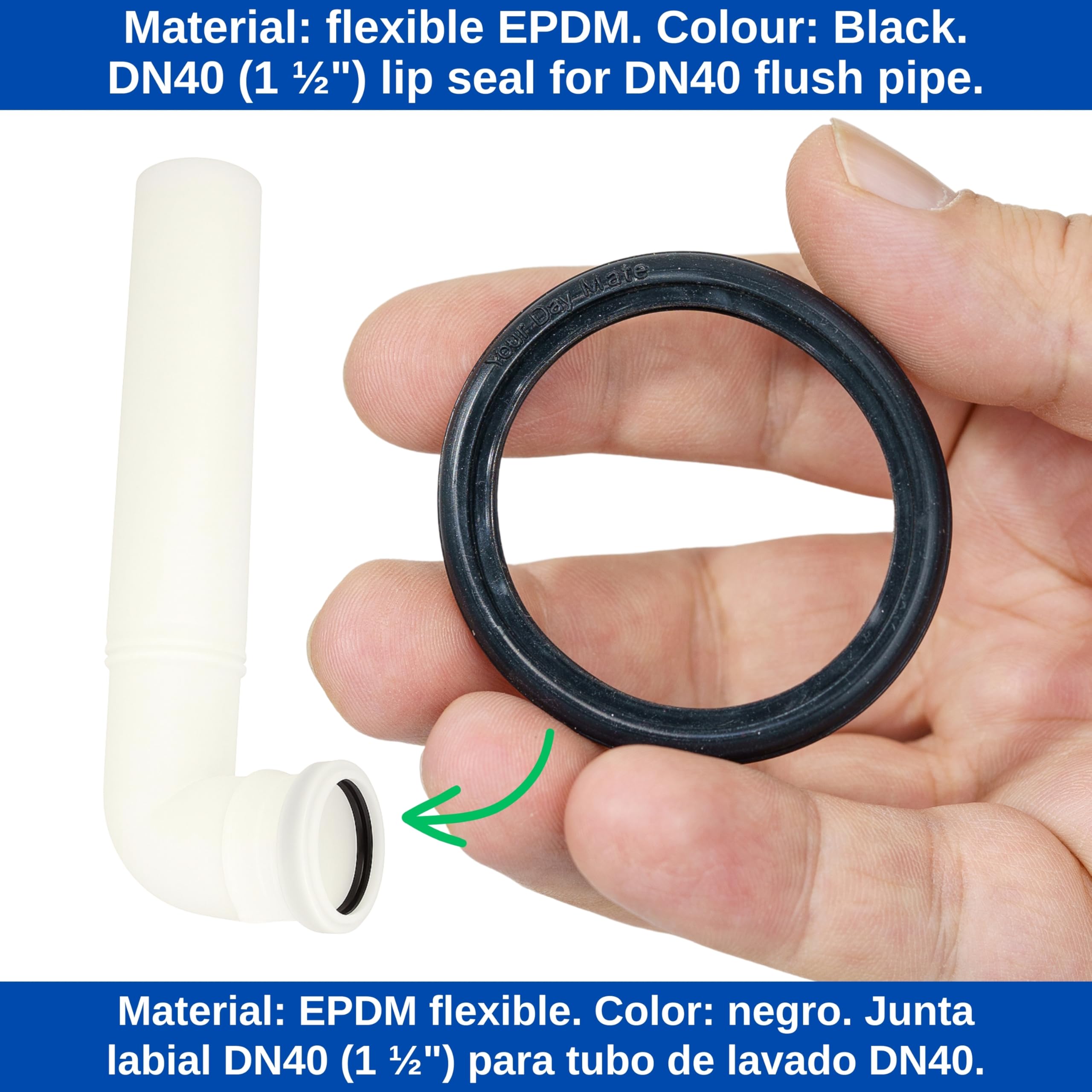 Guarnizione Conica In Gomma Per Tubo Di Scarico Geberit A Basso Livello - Foto 2