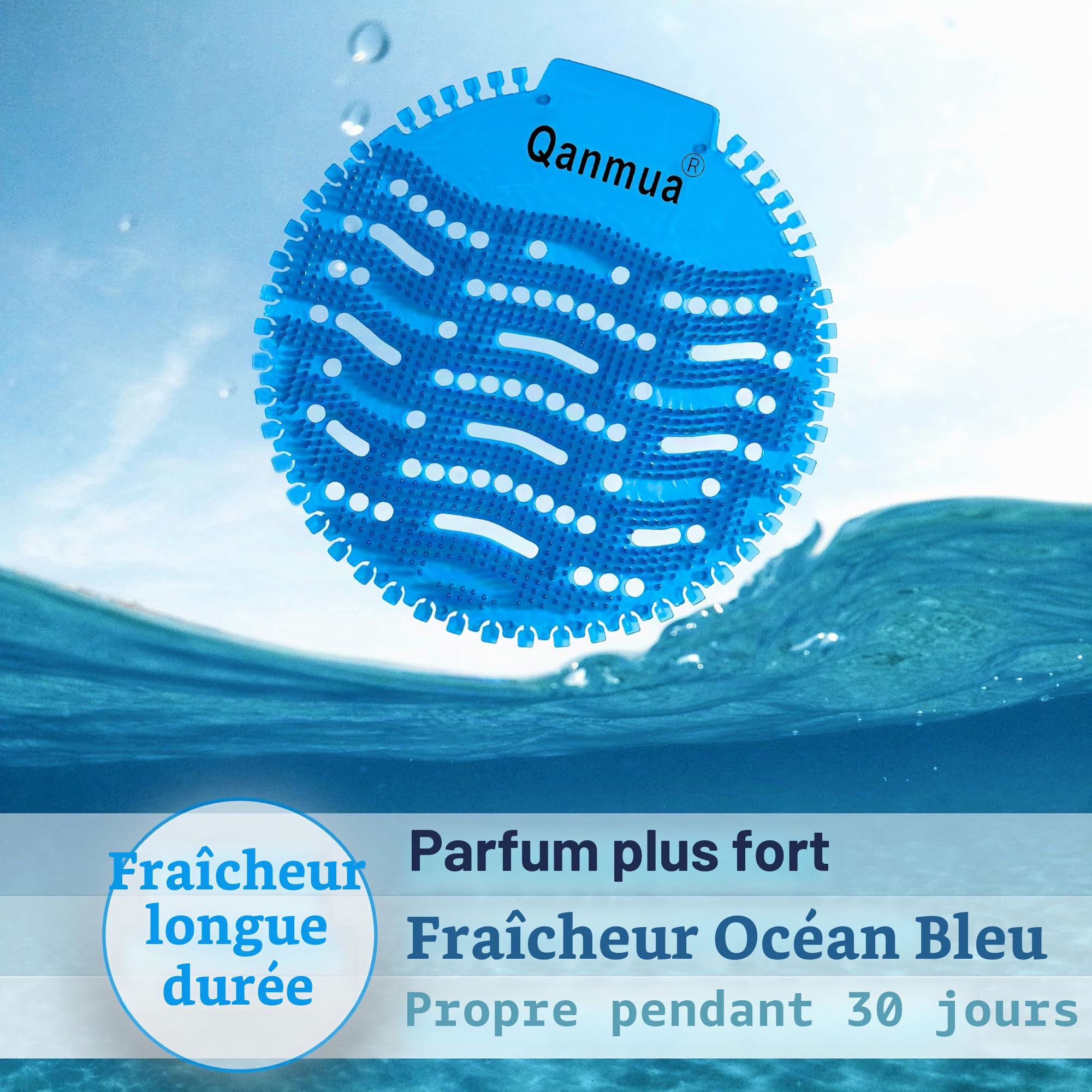 Qanmua 12 Pièces Ecrans pour Urinoir, Pastilles Urinoir Tapis d'Urinoir Désodorisant, Urinal Screen pourBureaux Restaurants et Écoles Anti-odeurs et Anti-projections 4 x Bleu 4 x Jaune 4 x Vert