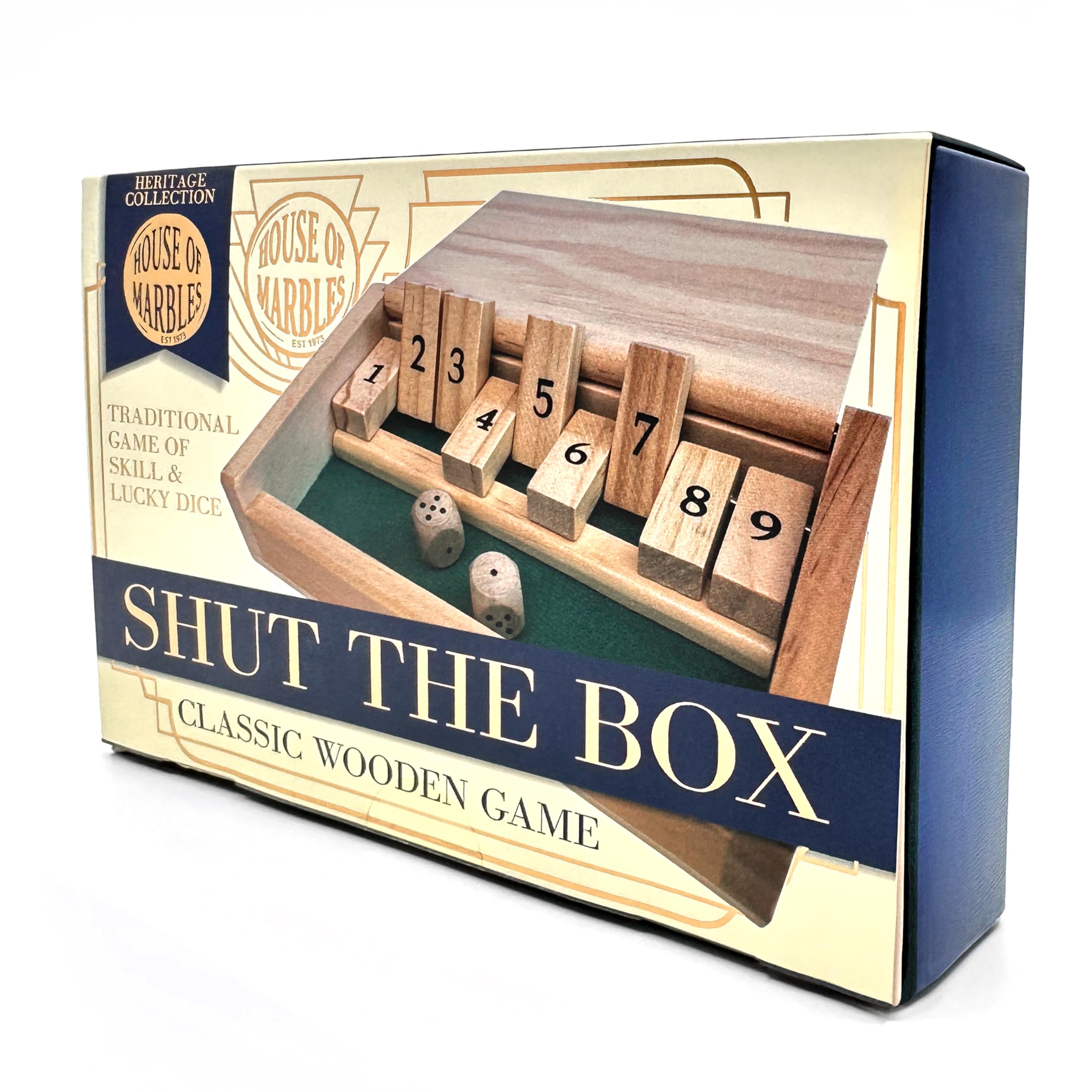 House of Marbles Compact Travel Wooden Shut-the-Box