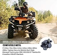 Vista 4 de Pinza de freno trasera china compatible con 90cc 110cc 125cc 150cc 200cc ATV Go Kart Taotao Four Wheeler Coolster Kazuma Roketa Sunl Baja Kinroad