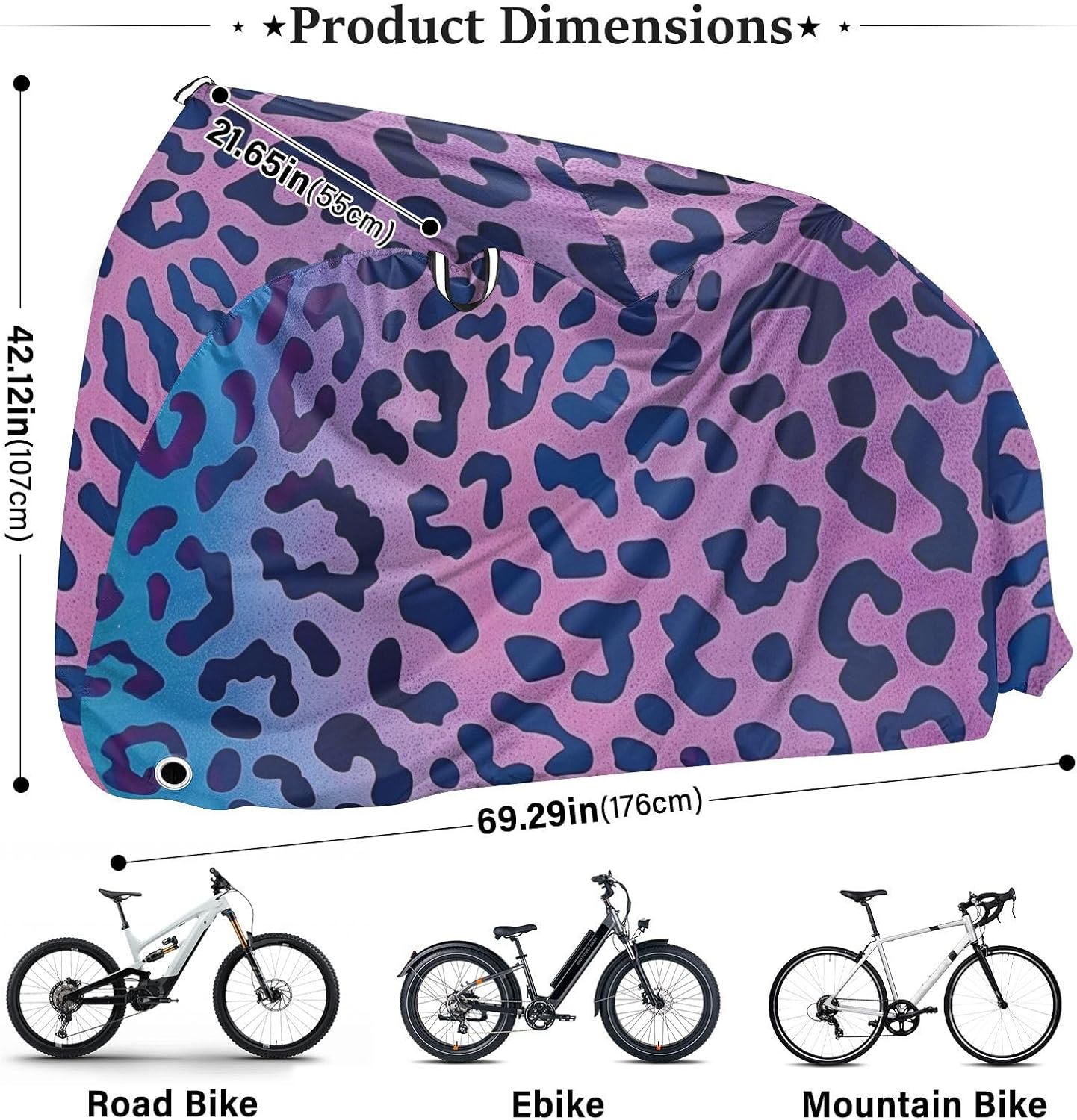 Leopard Print Pattern Bike Cover Waterproof Outdoor Motorcycle Cover Bikes Accessories