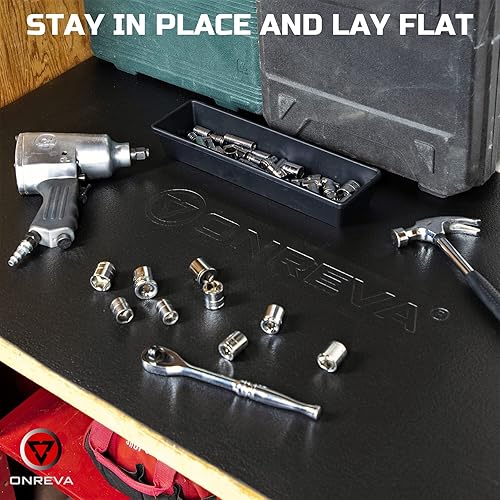 Miniatura 5 de ONREVA Revestimiento de caja de herramientas de 30 pulgadas de ancho x 22 pies de largo, forros para cajones de caja de herramientas, alfombrilla de