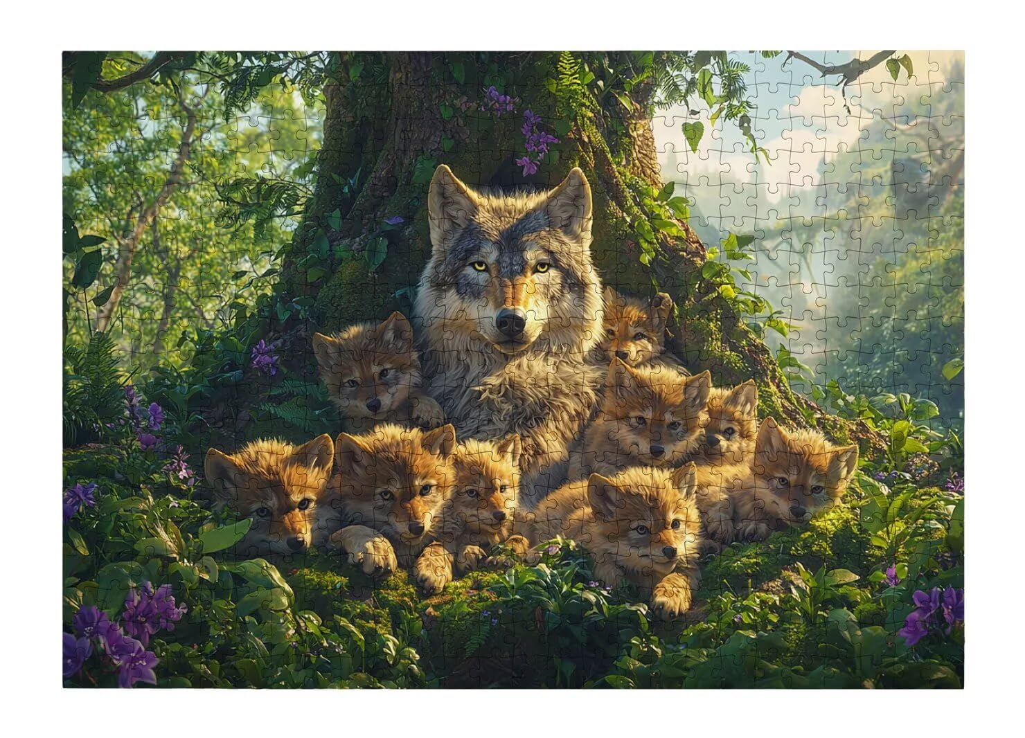 1500 sztuk puzzli dla dorosłych, Wolf Puzzle Challenging Game -4477