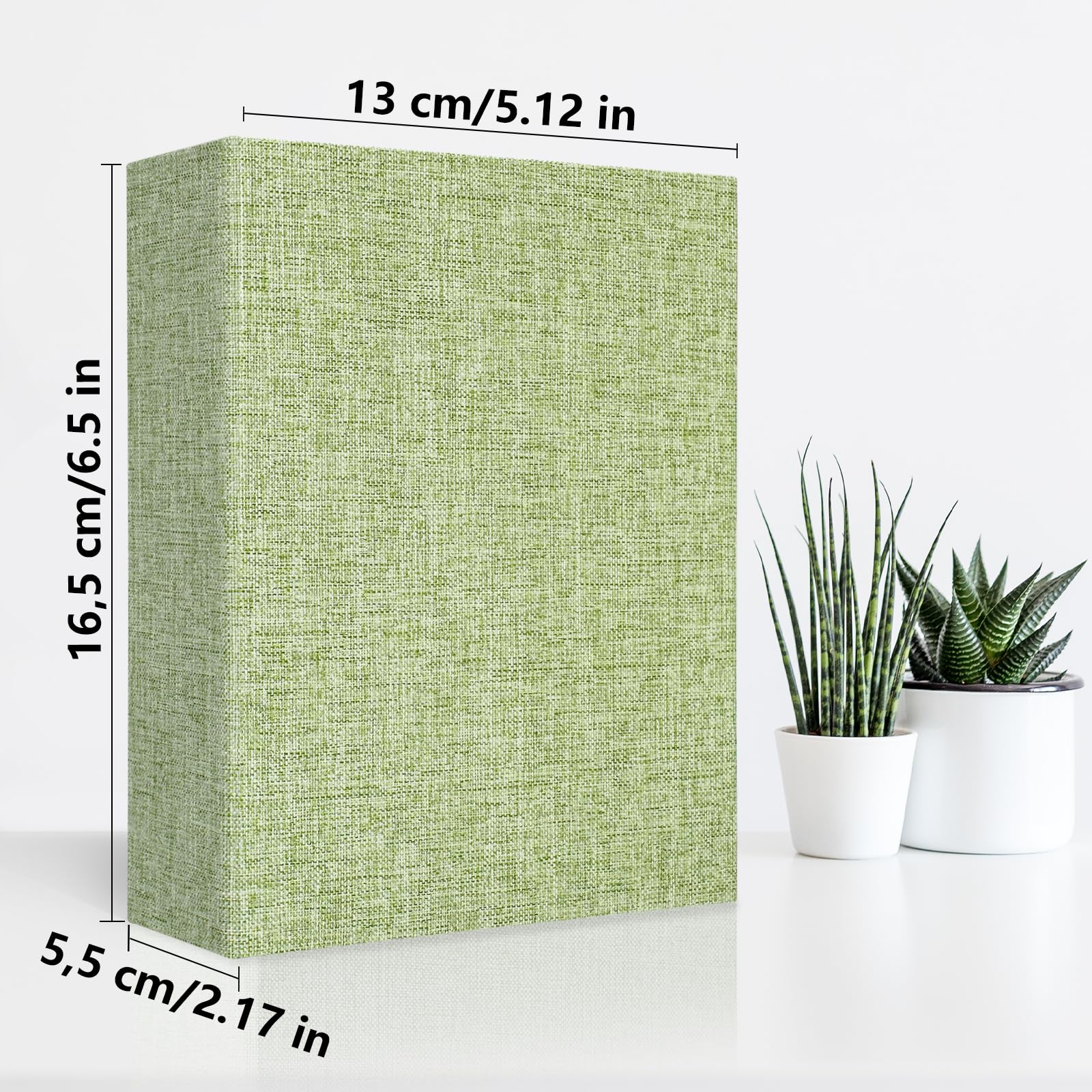 Vienrose Album Foto 10x15 cm, 100 Tasche, Copertina in Lino Album Fotografico, per Foto Verticali, Matrimonio, Bambin, Famiglia