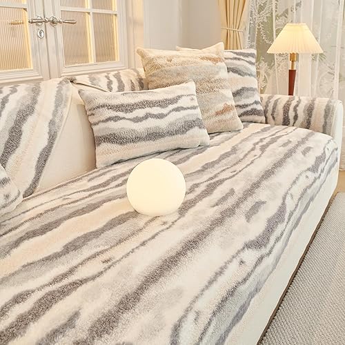 Miniatura 8 de MYSKY HOME Funda de sofá modular para perros, funda para sofá modular de 3 cojines, protector de muebles en forma de L, fundas geométricas