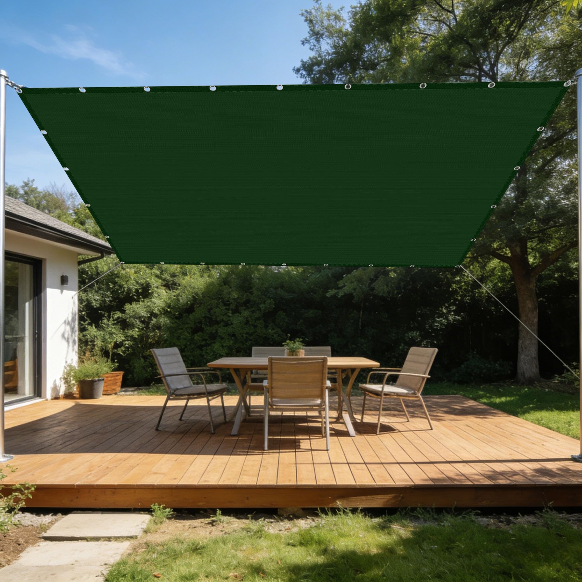 Toile ombrage pour patio contre la chaleur 2.5x6m respirant