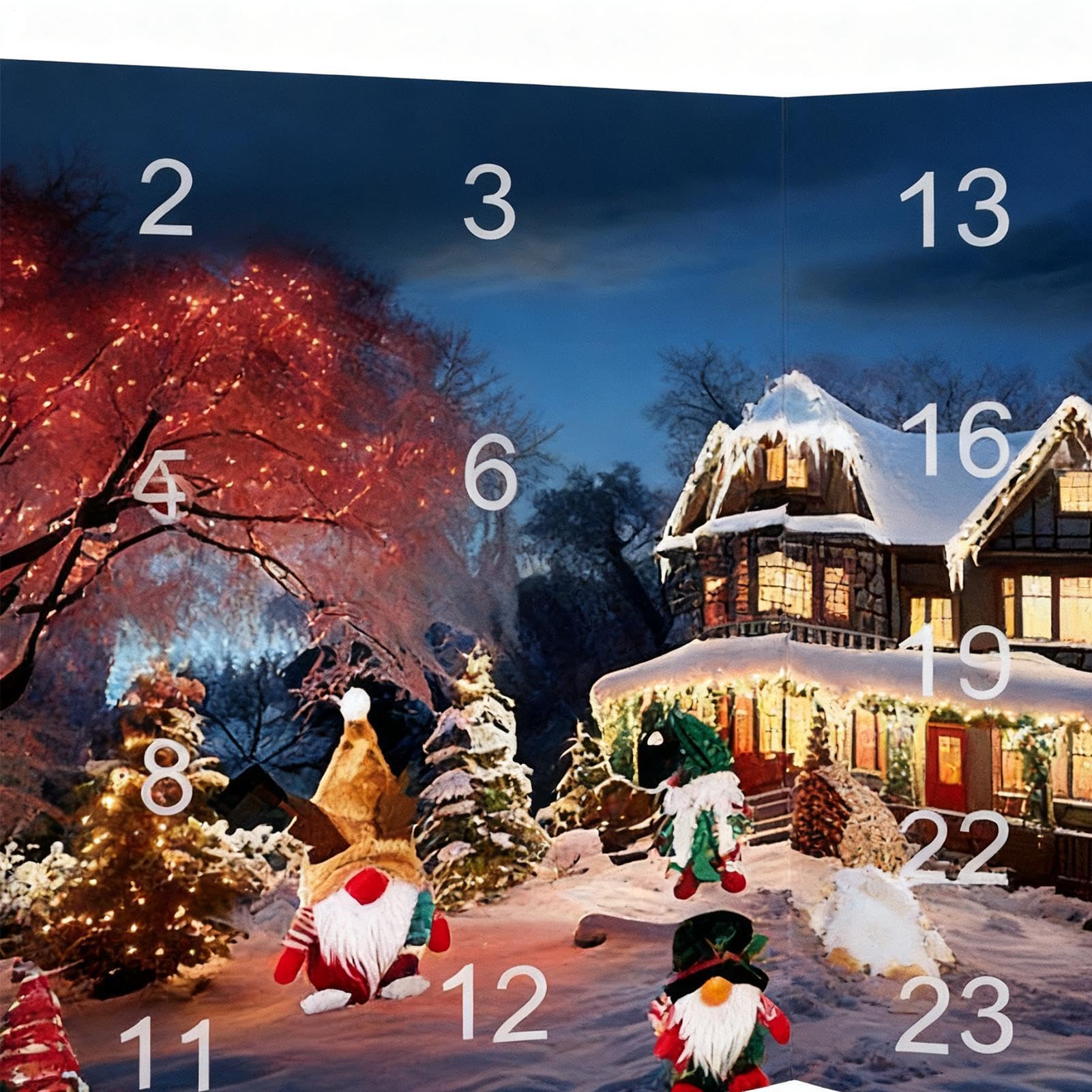 Calendario 'Avvento Con Gnomi Per Natale 24 Giorni Decorazioni Con Bambole