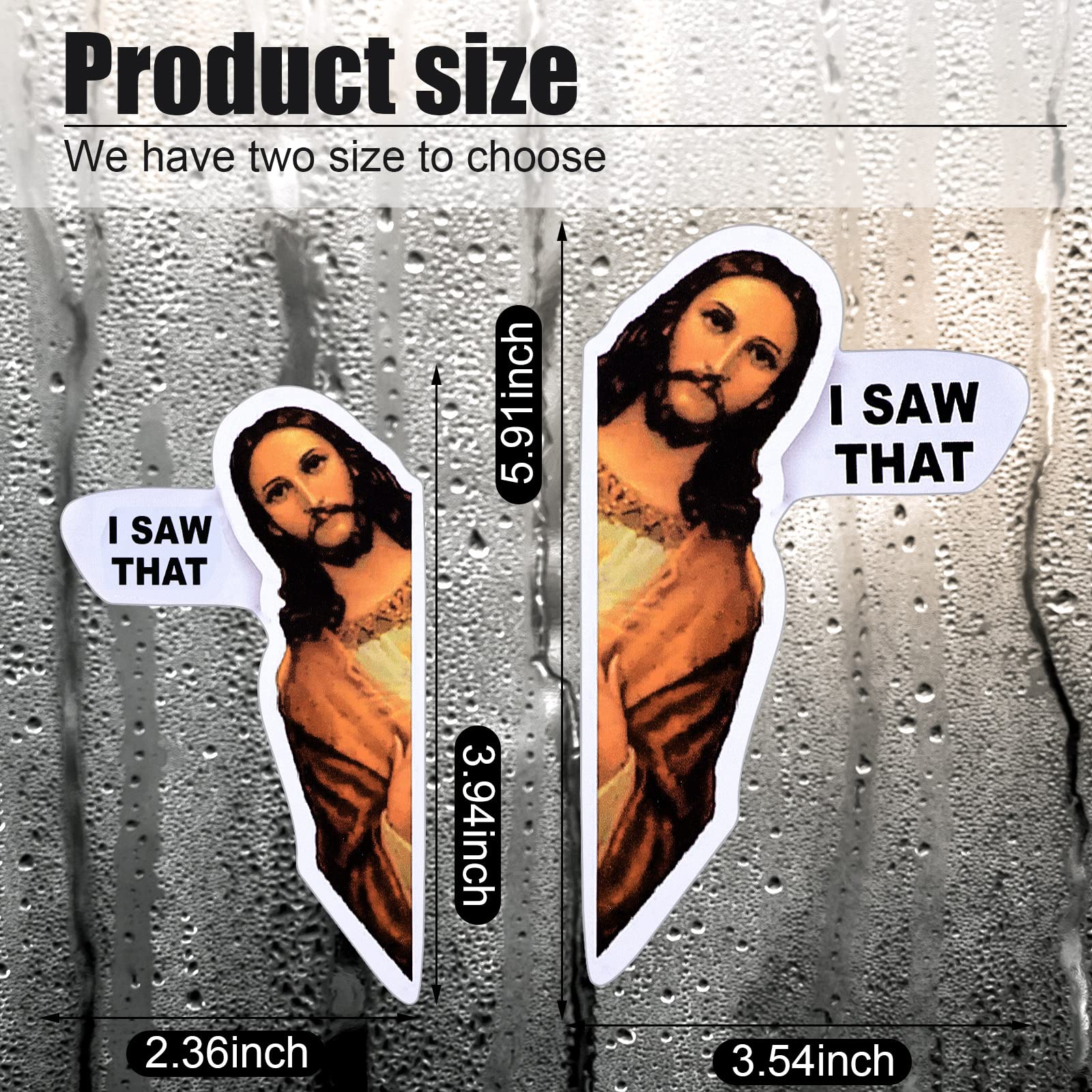 Buy 20 Pieces I Saw That Jesus Stickers Funny Car Decals Jesus Car