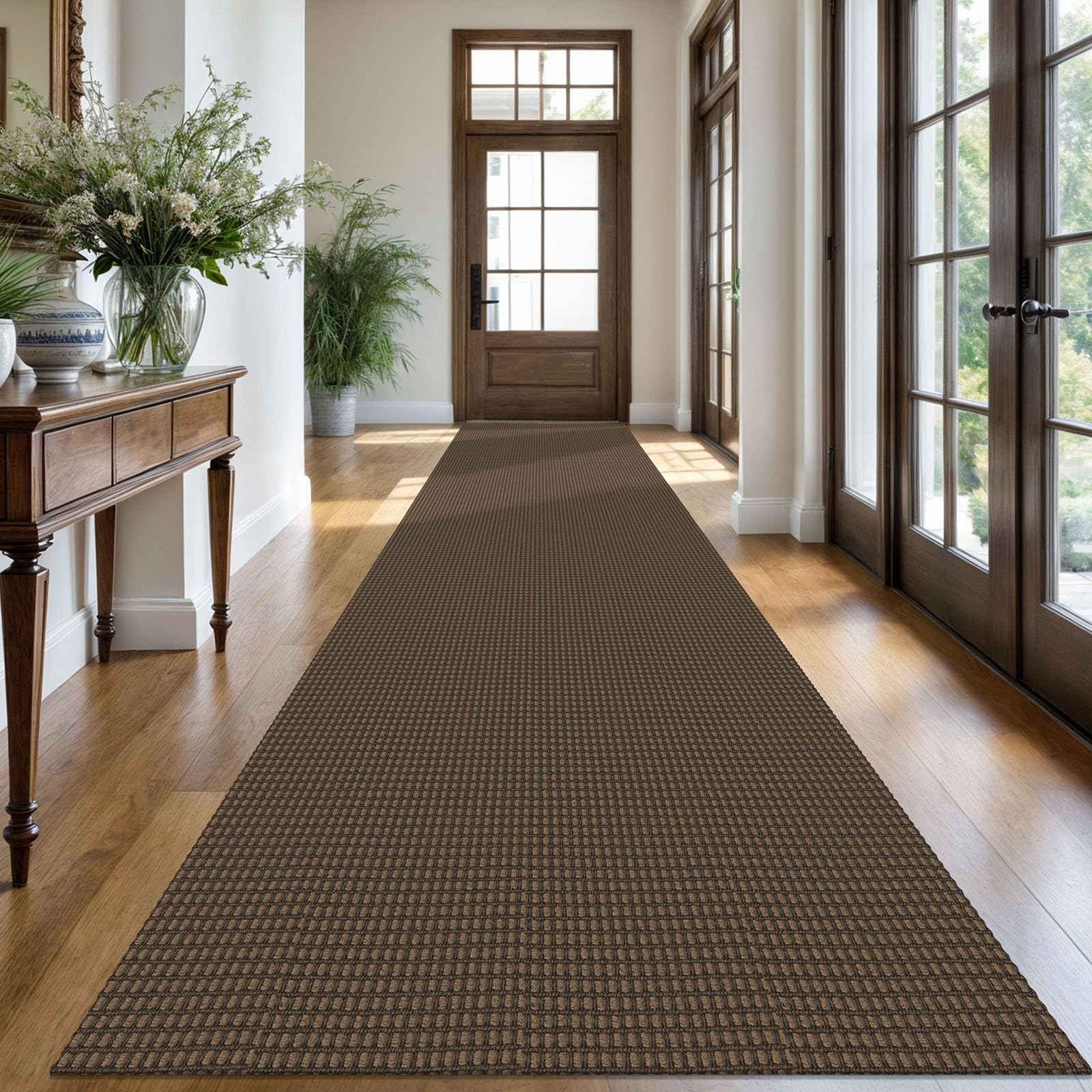 KOZYFLY Extra Long Runners for Hallways 3x16 ft Washable Kitchen Runner Non Slip Rubber Backed Hallway Rug Cotton Entryway Runner Rug Floor Carpet for