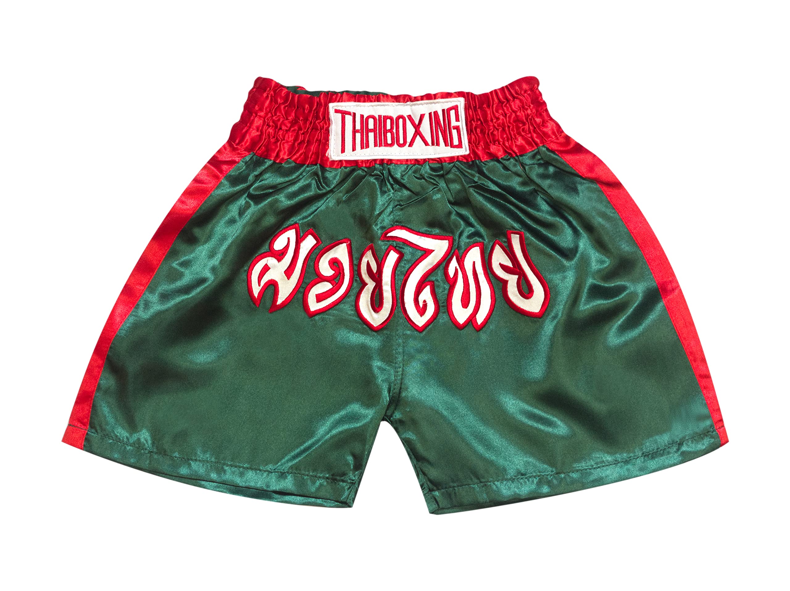 SIAMKICKYouth Light Muay Thai Shorts for Kids (4 Years - 12 Years) Boxing Kickboxing MMA Training Trunk for Boys and Girls