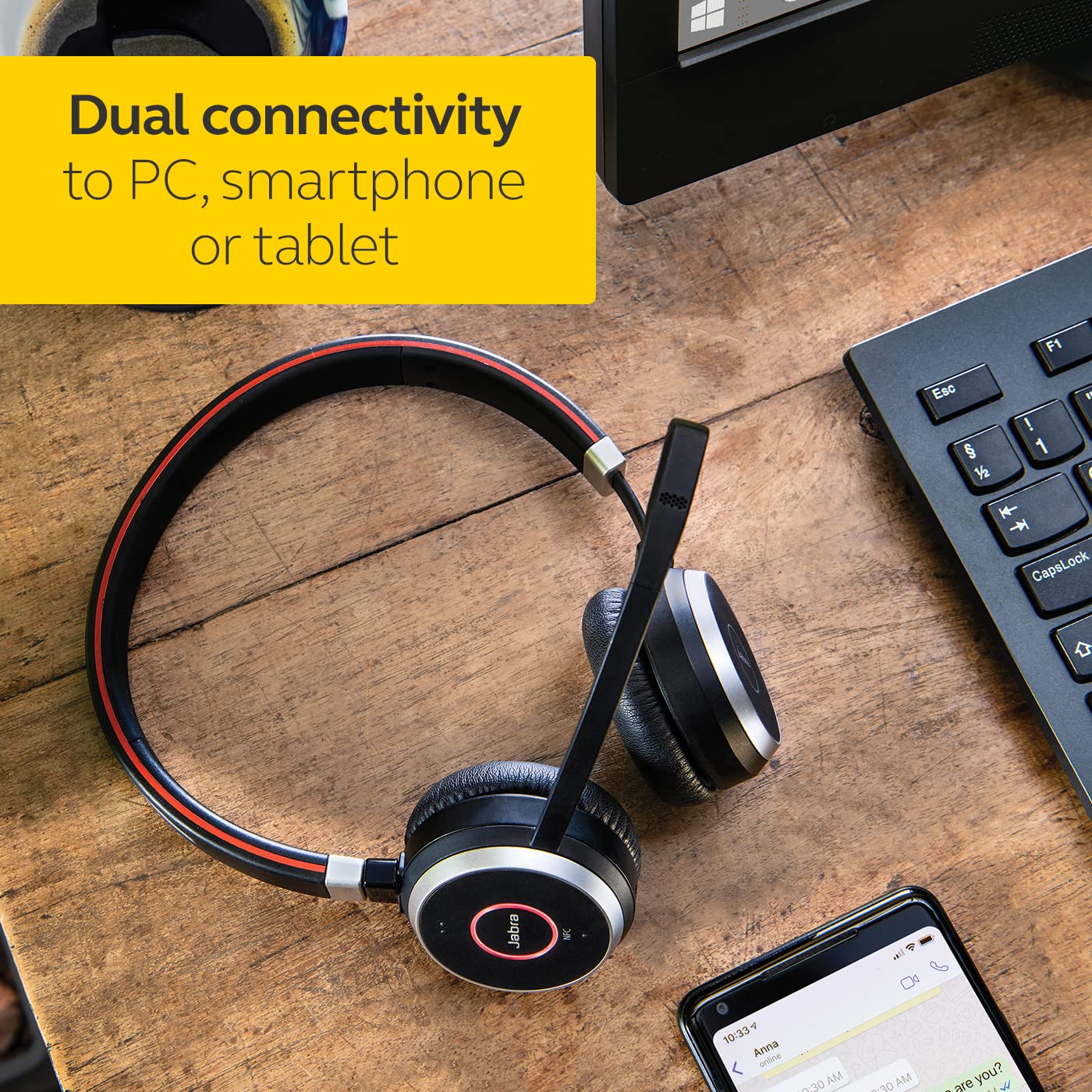 Amazon.com: Jabra Evolve 65 Mono UC, Charging Stand & Link 370