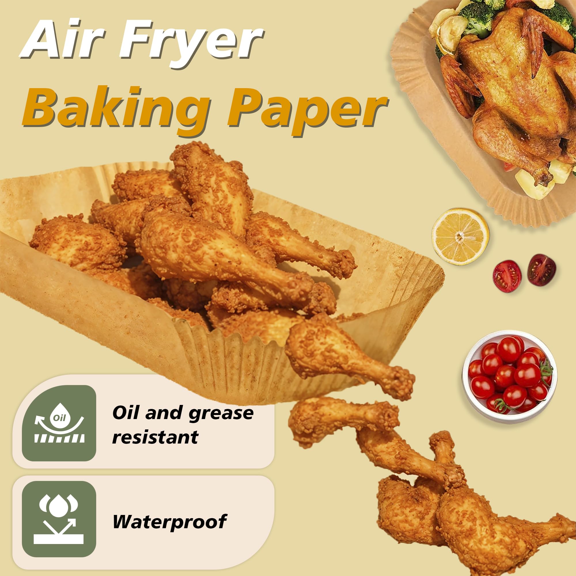 Air Fryer Pieczenia Papieru do Philips Air Fryer 6L/3L Dual Basket NA350/NA550, 150 Sztuk Frytkownicy Na Gorące Powietrze Akcesoria do Tefal EY9018 Dual Easy Fry 5,2L/3,1L & Cecotec 5.5L/3.5L