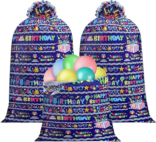 Zonon 3 unidades de 56 pulgadas extra grande de regalo de cumpleaños de San Valentín, bolsas de regalo de plástico de gran tamaño, bolsas de regalo