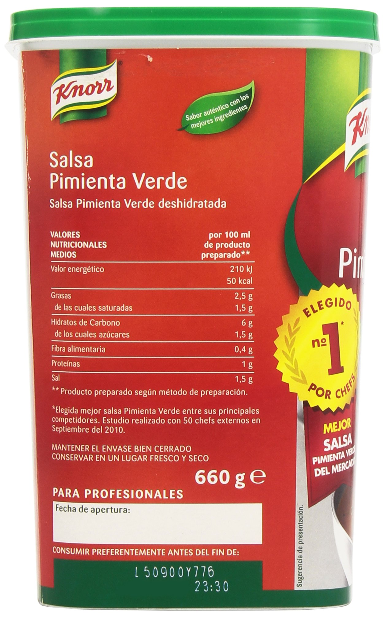 Knorr - Salsa - Pimienta Verde - 660 g