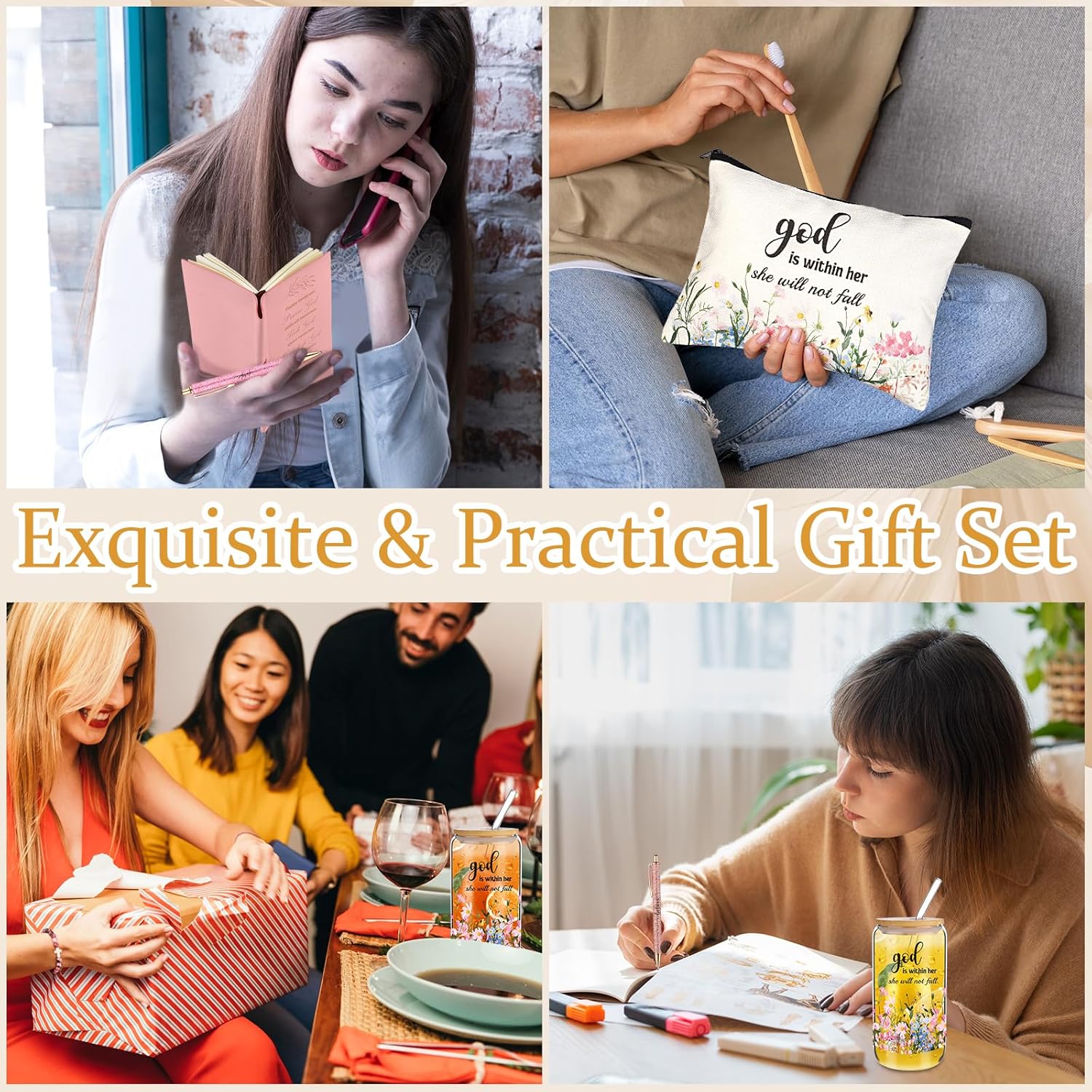 Christian Gifts for Women Inspirational Gifts for Women Religious 8 PCS Baptism Gift Christian Gift for Friends Female Sister Valentines Wife Girlfriends Coworker Mom Lady Boss - Image 6