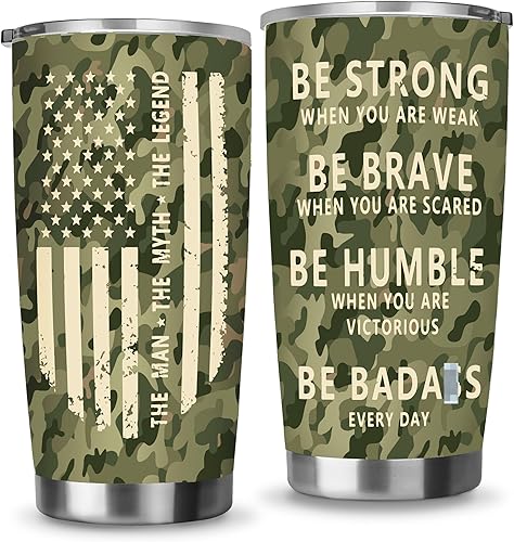 Niduilef Regalos para hombres y veteranos, regalo para hombres 40, 50, 70, 80 cumpleaños para hombres, vaso de acero inoxidable aislado al vacío de disponible en Yaxa Peru