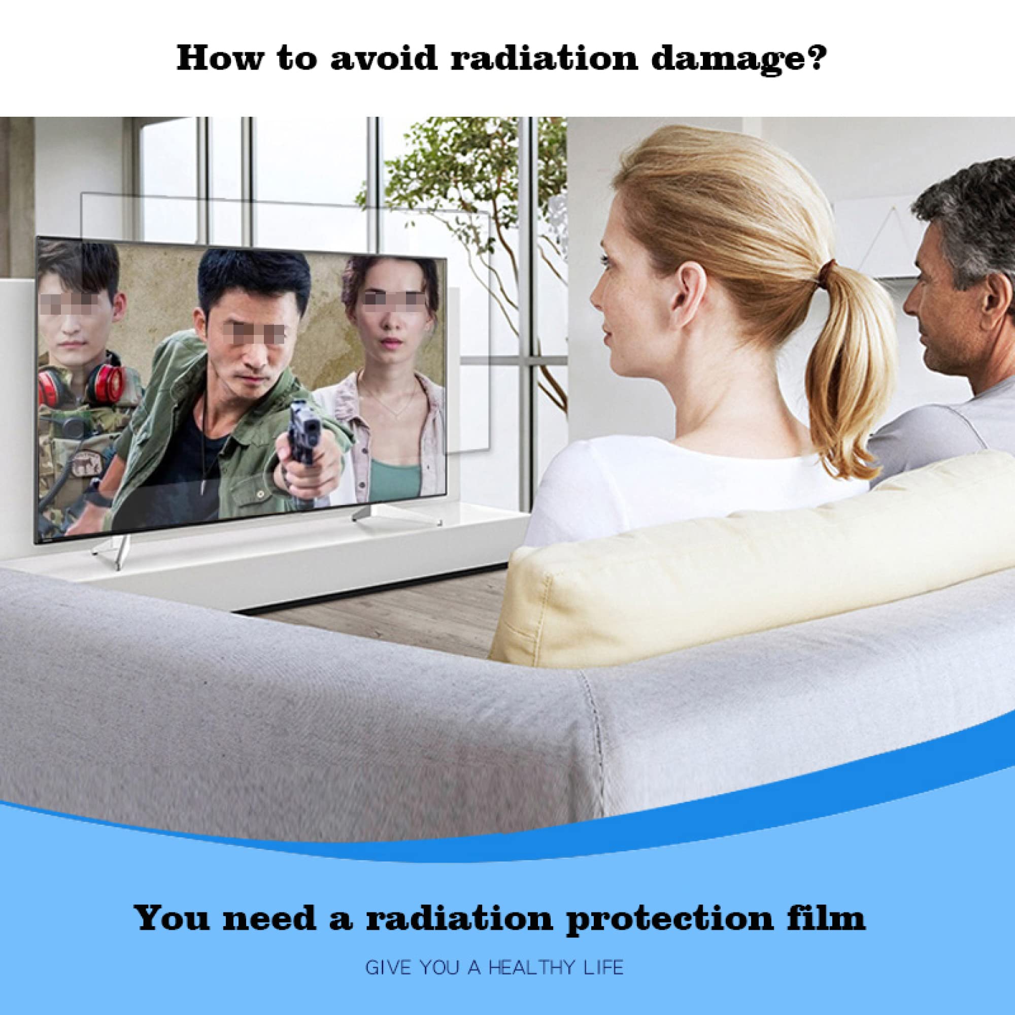 Película de protección de pantalla de TV antirreflectante - 75-85 pulgadas Antirreflejo/Anti-luz azul/Filtro mate antiarañazos Reduce la fatiga ocular - para LCD LED OLED HDTV/A / 82inch 1831x1049m