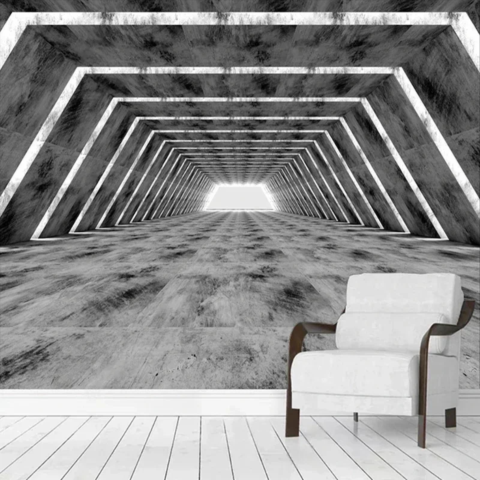 Papier peint mural 3D ciment autocollant PVC salon art mural intérieur moderne