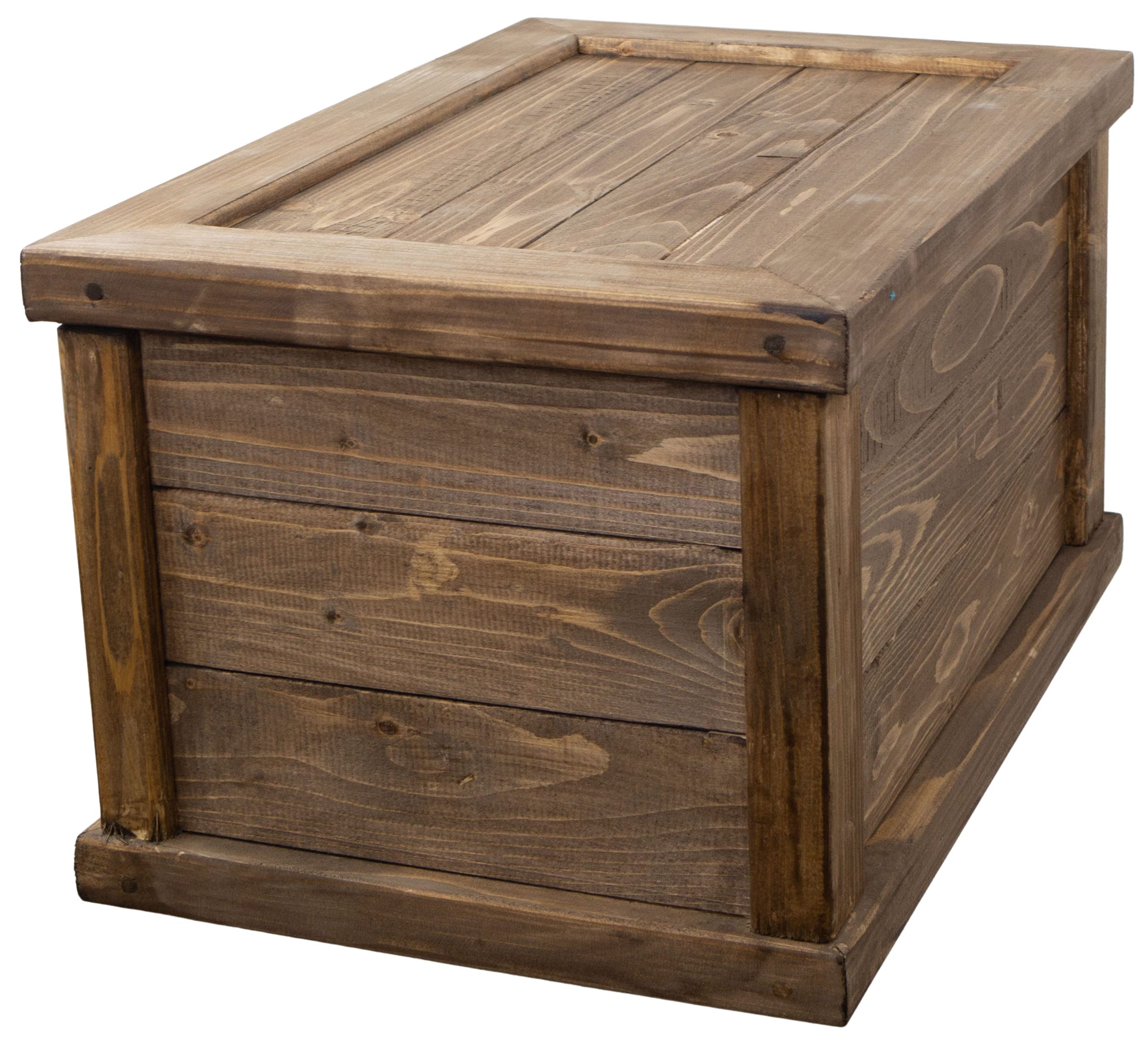 Kistenkolli Altes Land Massive Holztruhe mit Deckel und Schließzylinder Aufbewahrungsbox Hochzeitskiste Holz Truhe groß Maße 60x40x34cm Art: UK (braun)
