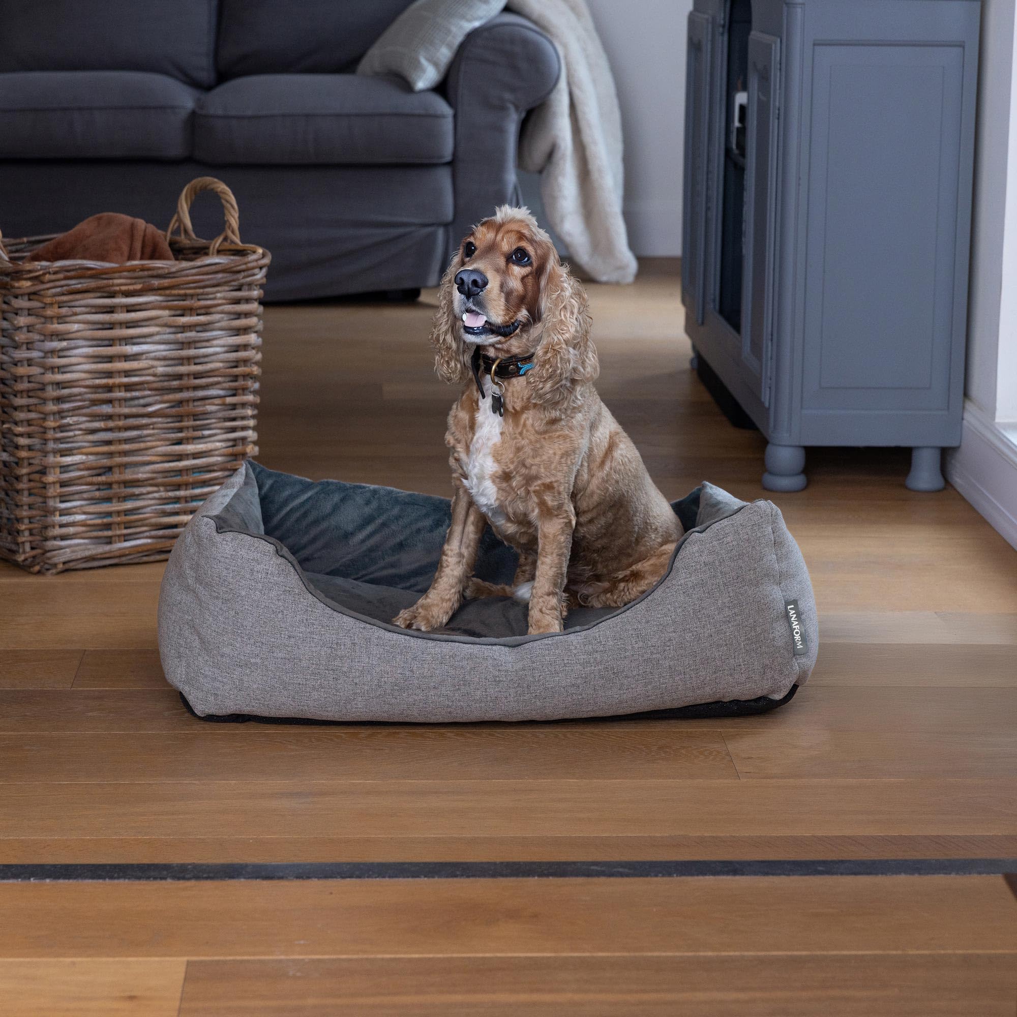 Heat Nest - Cama Calefactable Perro Gato - Cama Térmica Mascotas - Cojín Calor 3 Niveles - Nido Invierno Waterproof - Detección Inteligente Presencia – Cesta Lavable Suave Confort