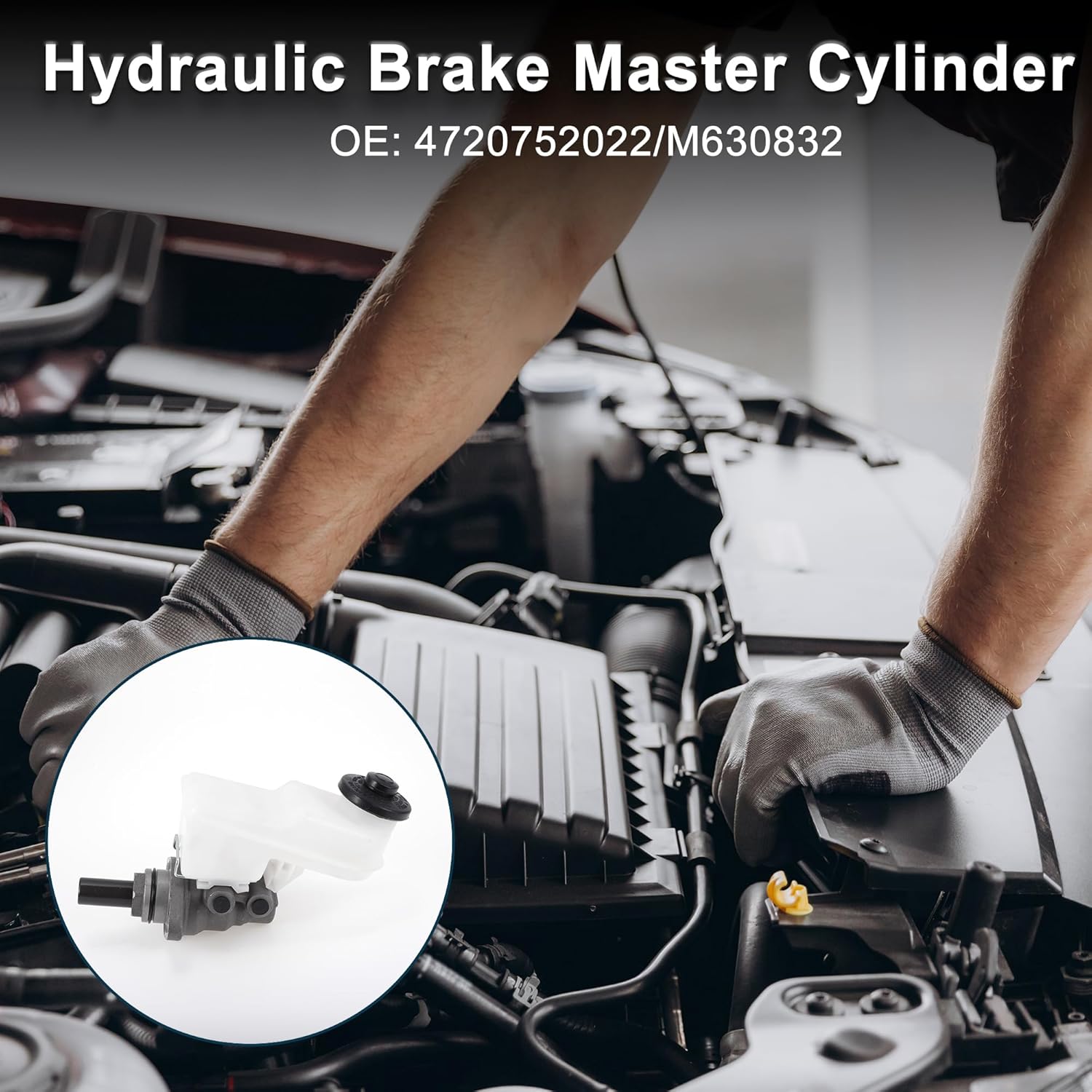 Brake Master Cylinder with Reservoir No.4720752022/M630832 for Toyota Echo 2000-2005 Hydraulic Master Cylinder Aluminum Alloy,Plastic 1 Pc