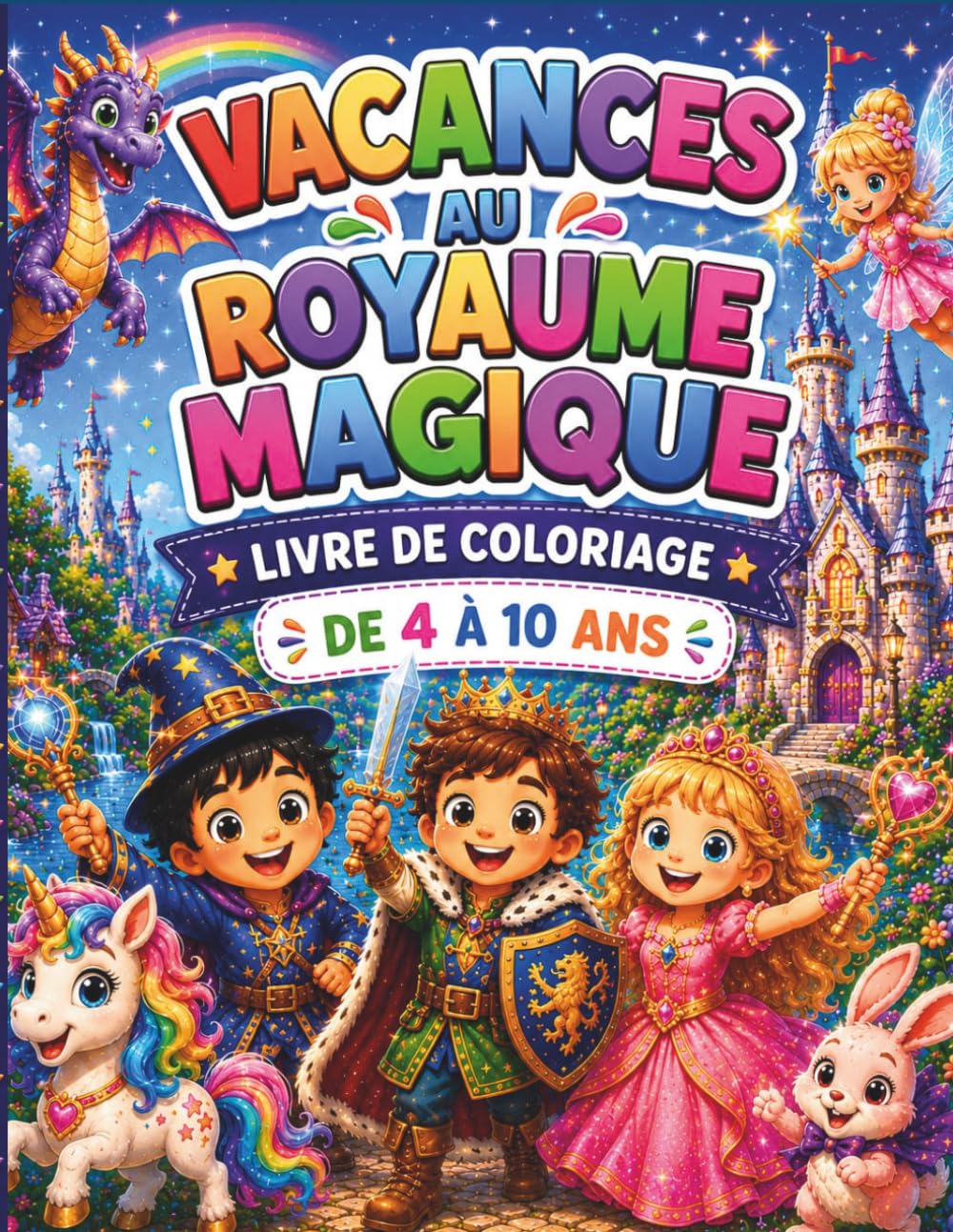 Vacances au Royaume Magique: Livre de coloriage